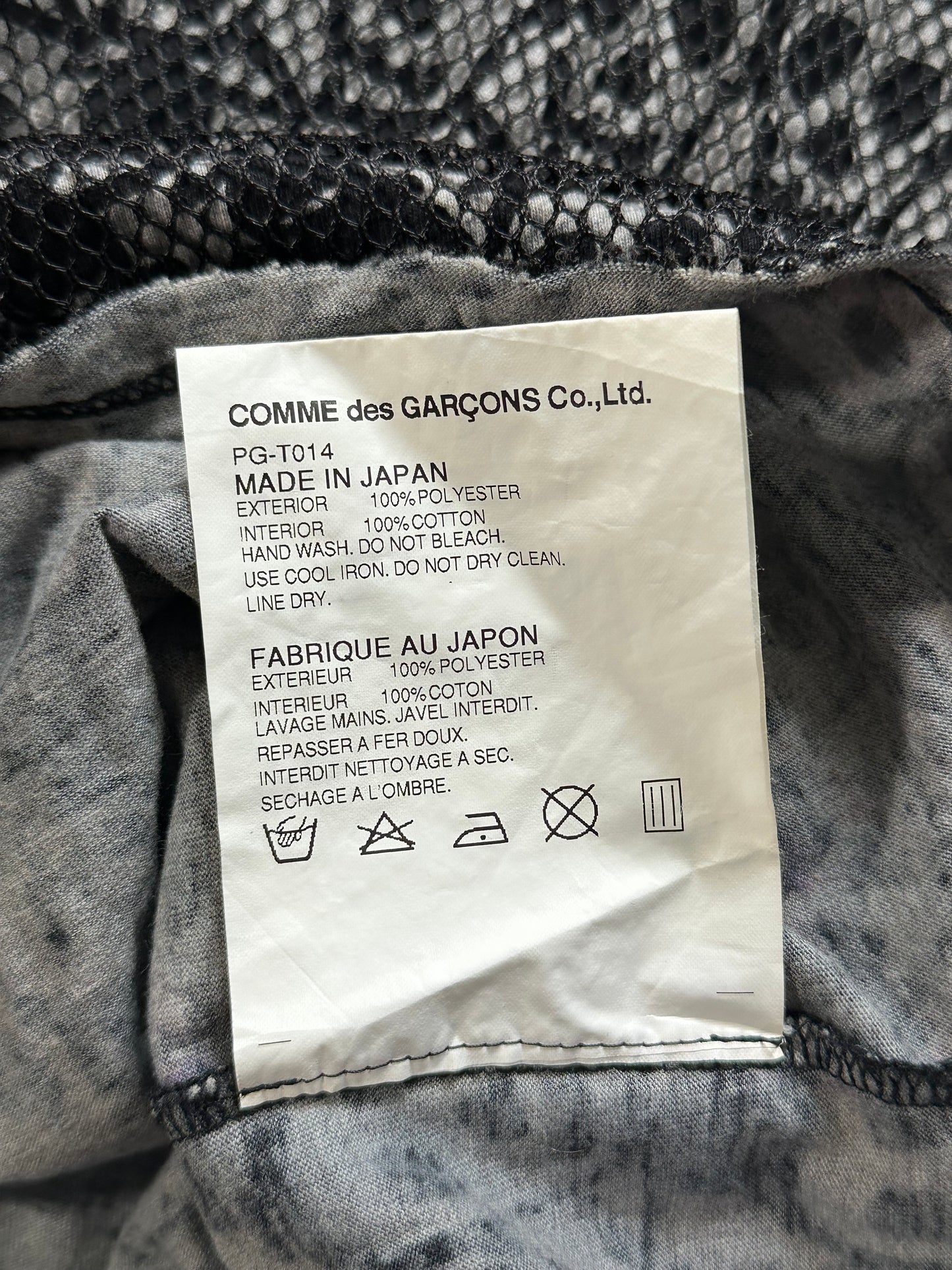 Comme des Garçons Homme Plus AD2010 Mesh Skull Tshirt (S)