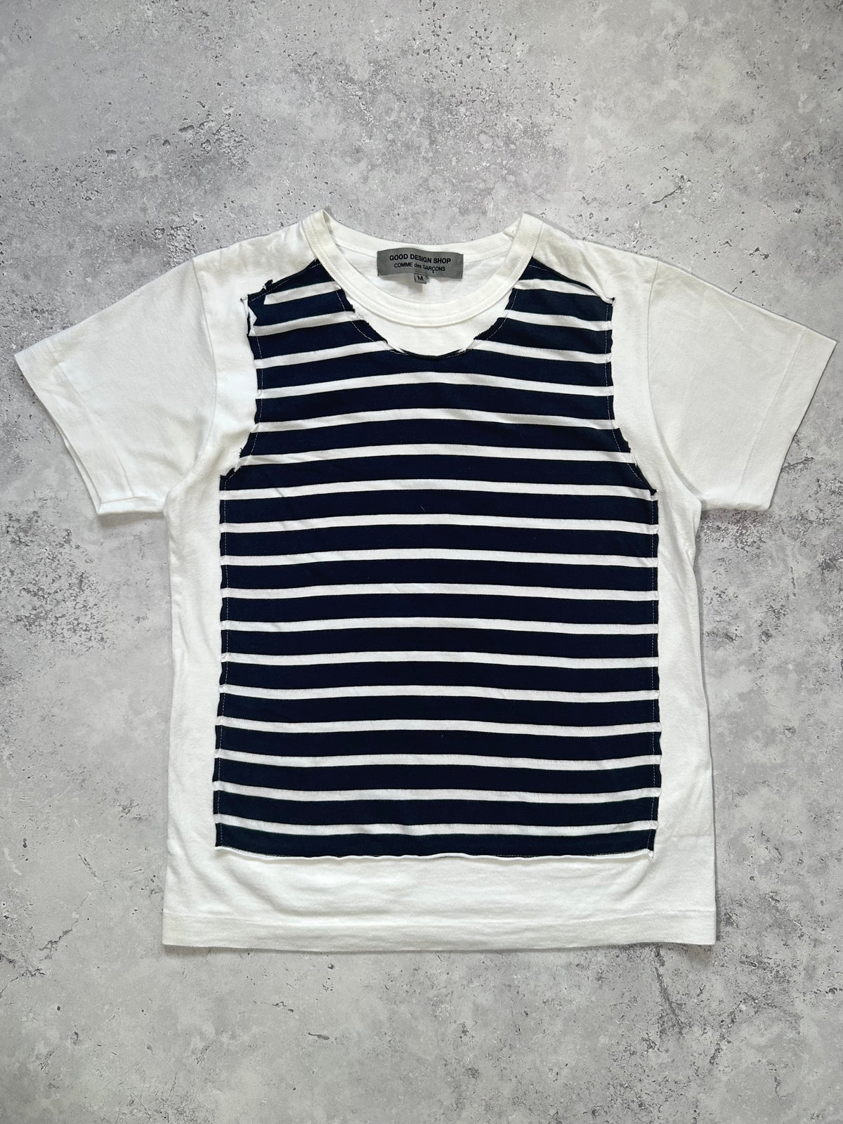 Comme des Garçons Good Design Shop AD2016 Reconstructed Striped Tshirt (S)