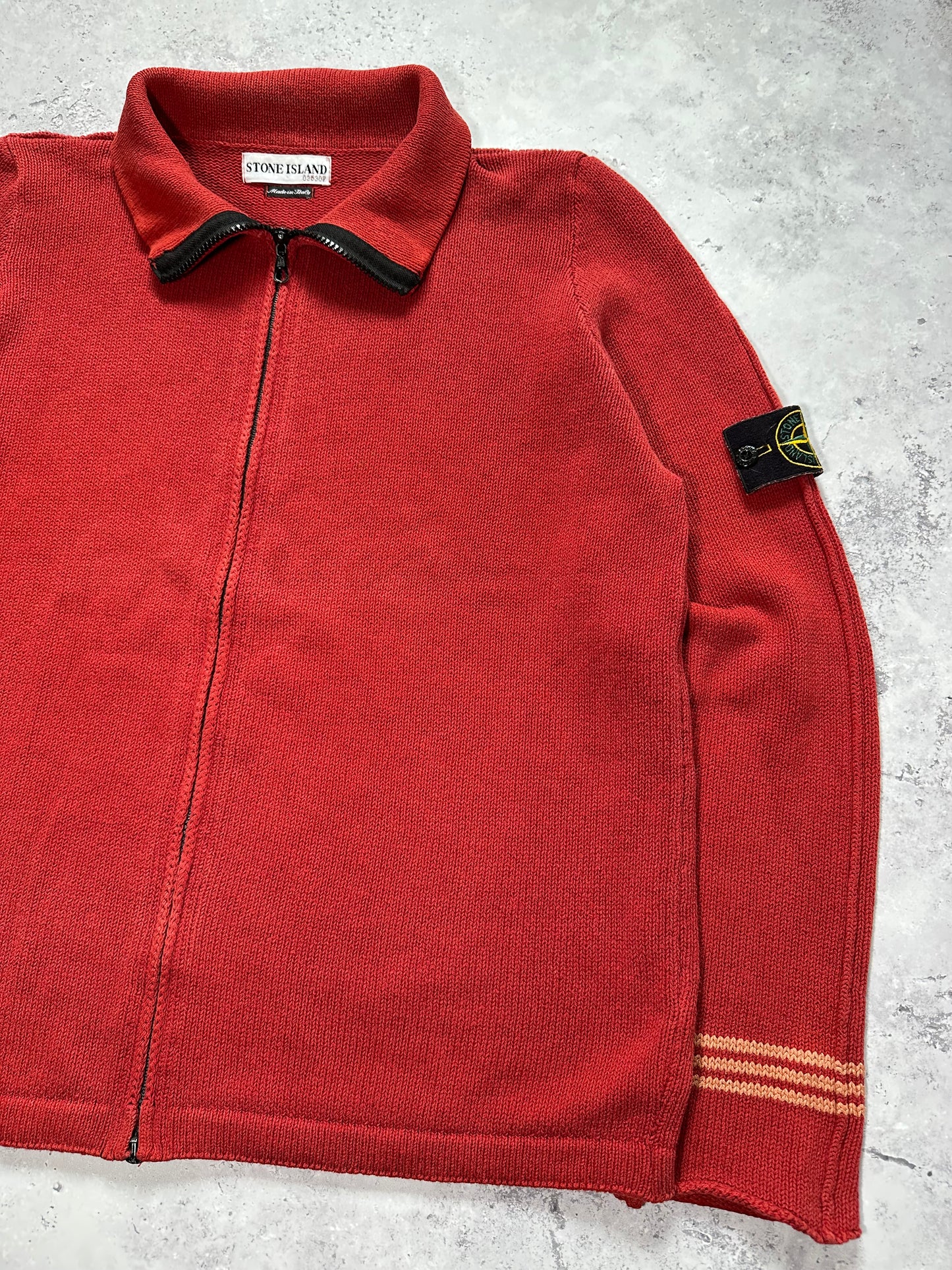 Stone Island SS2003 Full Zip Cotton Jumper (M)