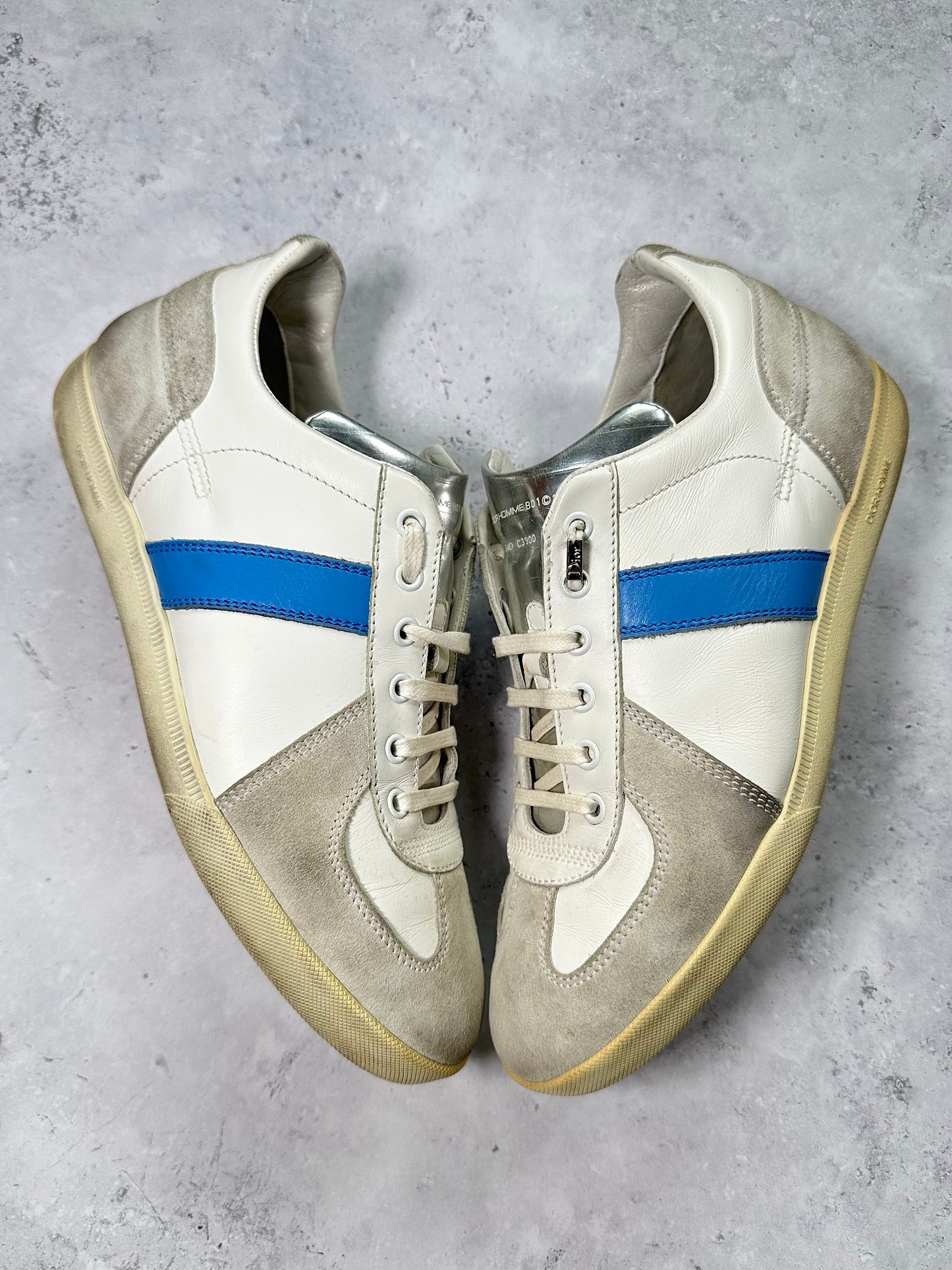 Dior Homme AW04 Blue Stripe GAT Sneakers by Hedi Slimane EU40 fits 41-41.5