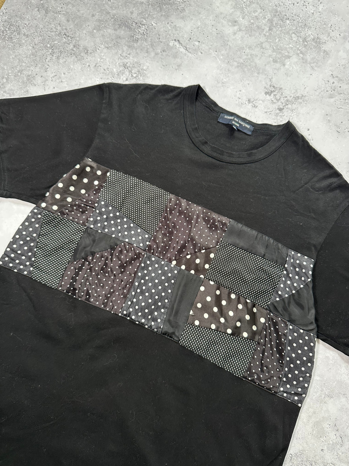 Comme des Garçons Homme AD2015 Polkadot Patchwork Tshirt (M)