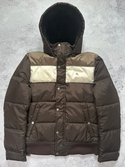 Burberry Blue Label 2007 Fleece Hood Down Jacket (M)