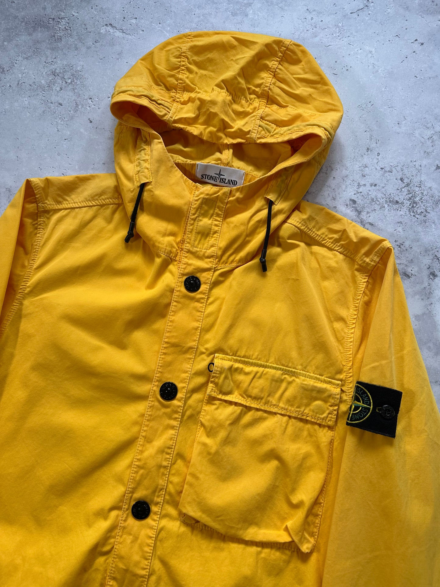 Stone Island SS2018 Yellow Hooded Overshirt Jacket