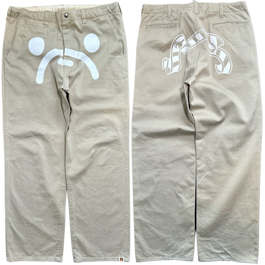 2006 Bape Sad Face Trousers