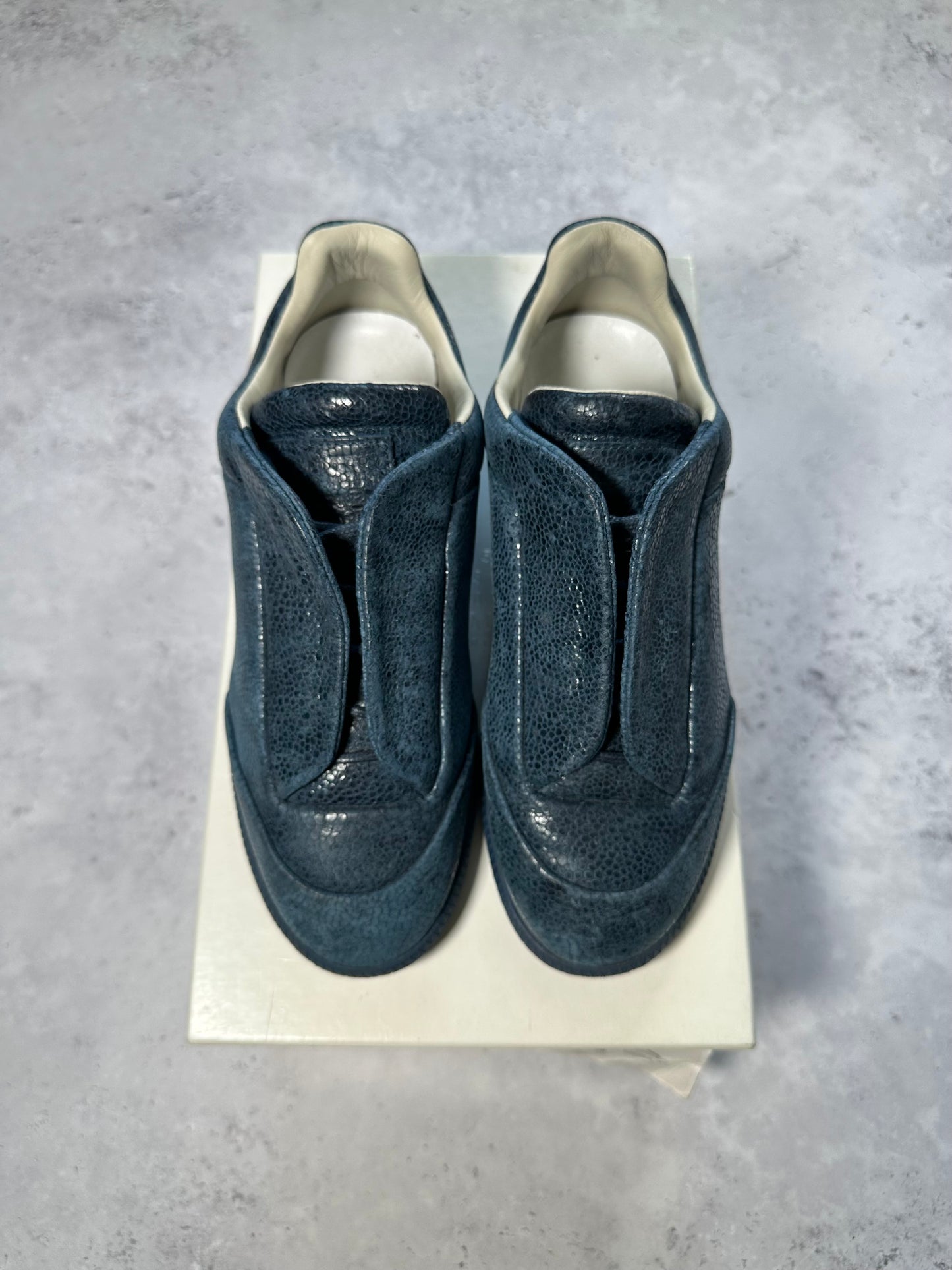 Maison Margiela 2016 Future Low Embossed Leather Sneakers