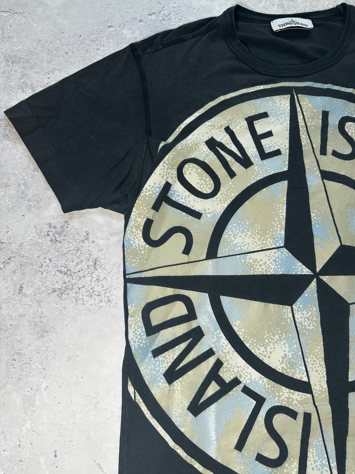 Stone Island Digi Camo Compass Spellout T-shirt (L)