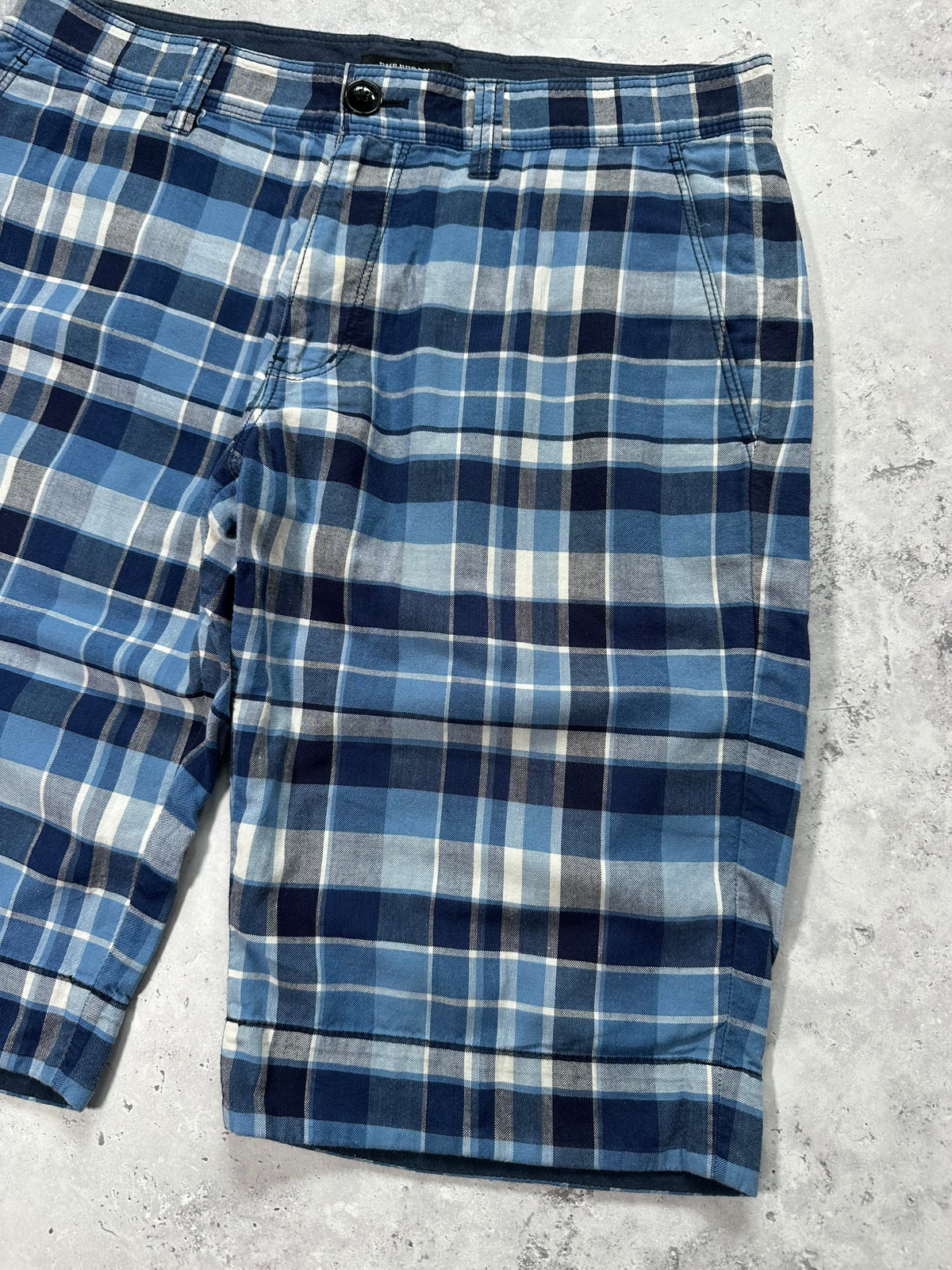 Burberry Black Label 2007 Blue Plaid Shorts (Waist 32” / 79cm)