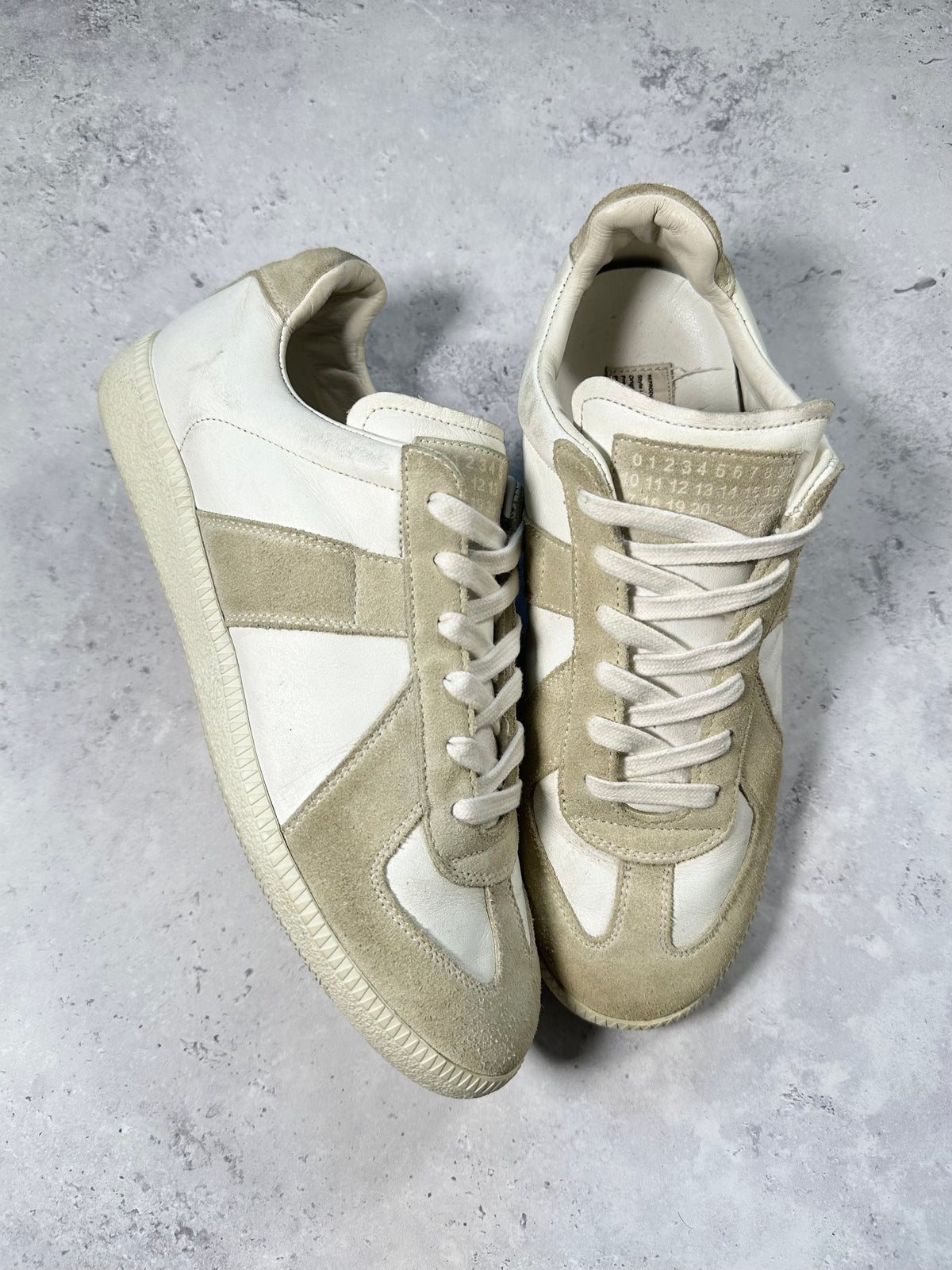 Maison Margiela Cream White GAT Low Sneakers