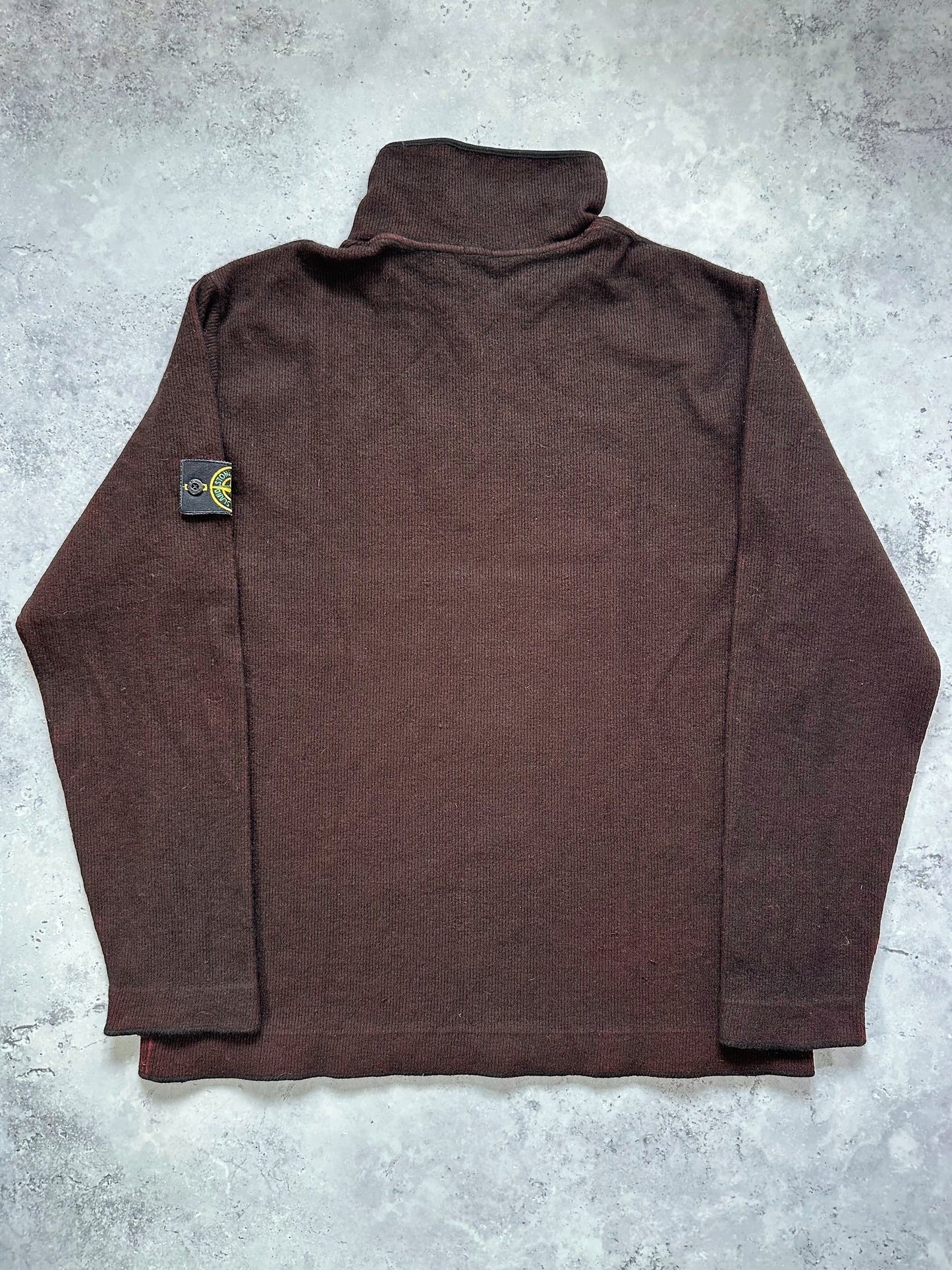 Stone Island 2000s Ribbed Quarterzip Jumper (XXL)