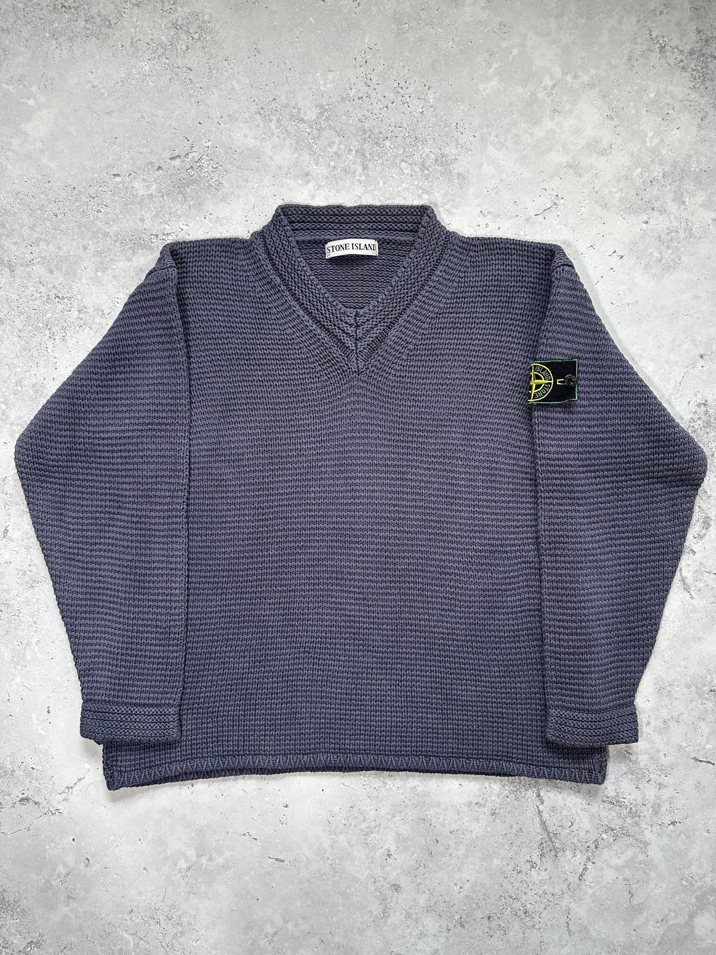Stone Island 1999 Silk Jumper w/ Green Edge Badge