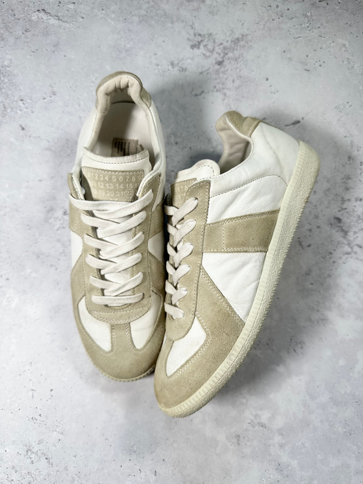 Maison Margiela Cream White GAT Low Sneakers