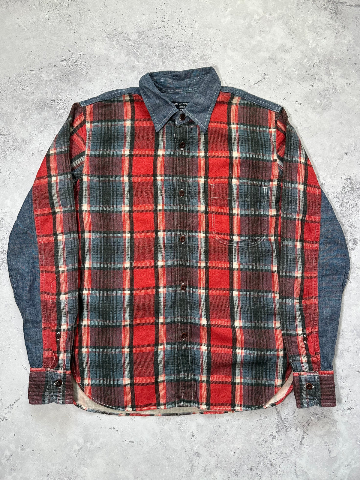 Comme des Garçons Homme AD2013 Plaid Tartan Longsleeve Shirt (XS-S)