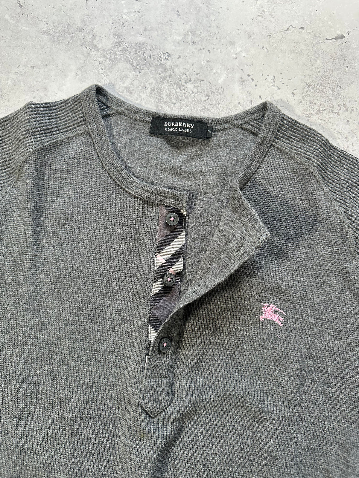 Burberry Black Label 2006 Thermal Henley Tshirt (S-XS)
