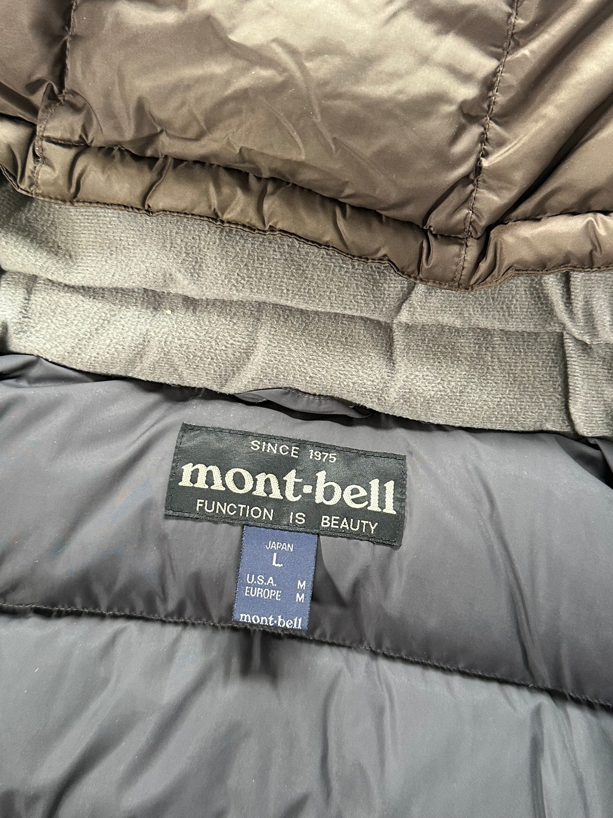 Montbell 1990’s 650FP Down Puffer Jacket in Brown (L)
