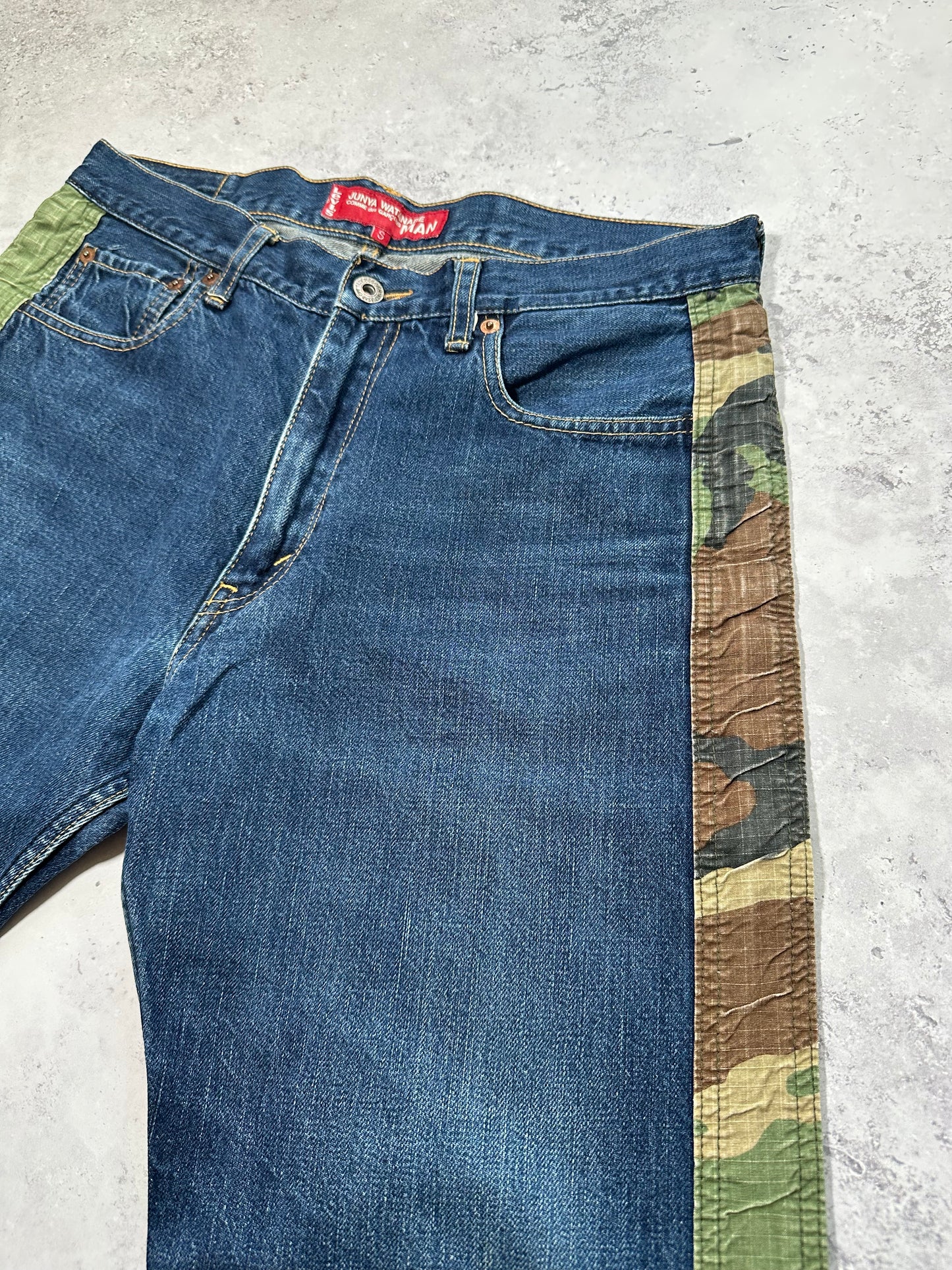 Junya Watanabe MAN × Levi’s AD2006 Camo Side Panel Jeans