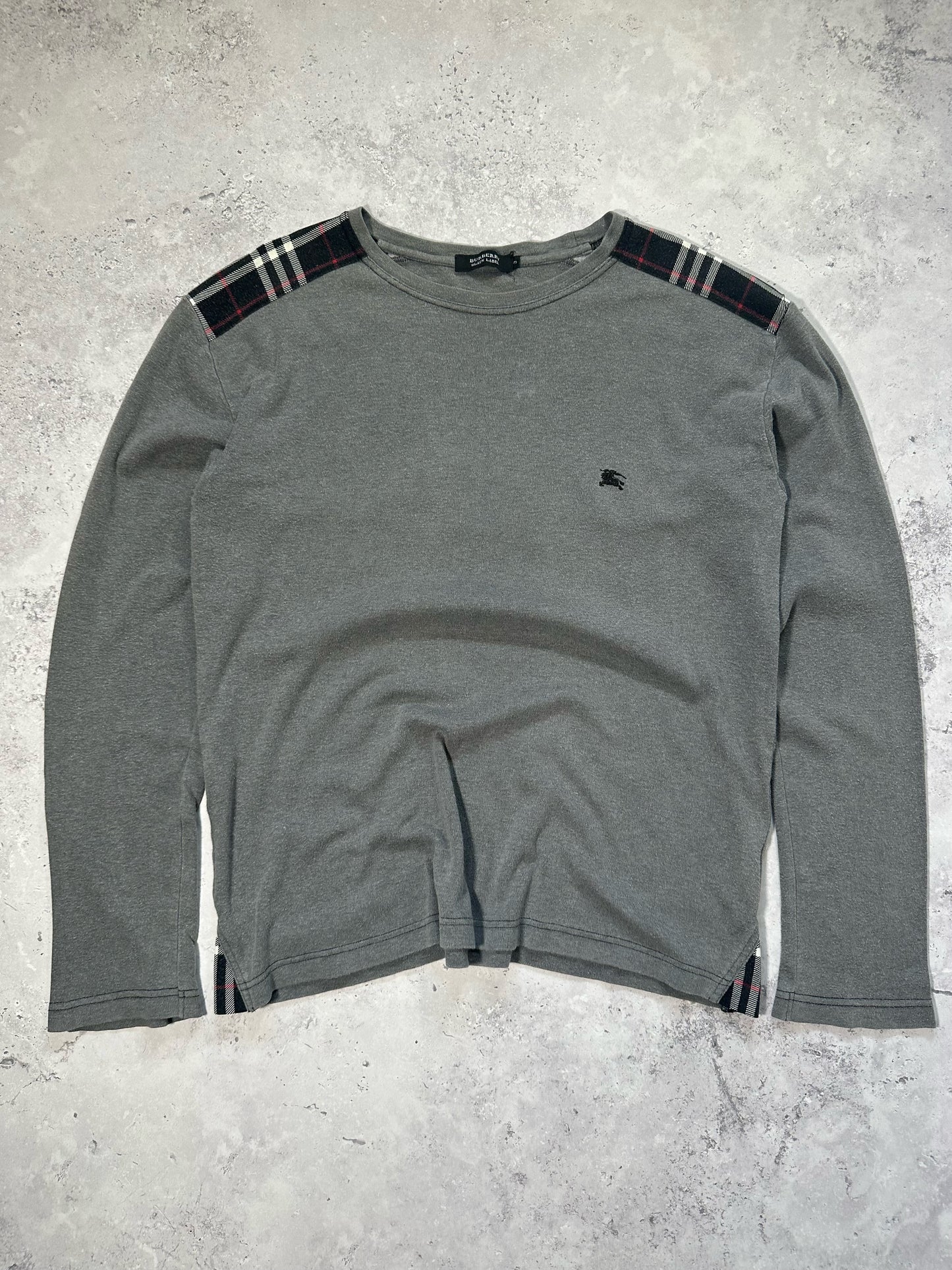 Burberry Black Label 2008 Shoulder Check Longsleeve Tshirt (M)