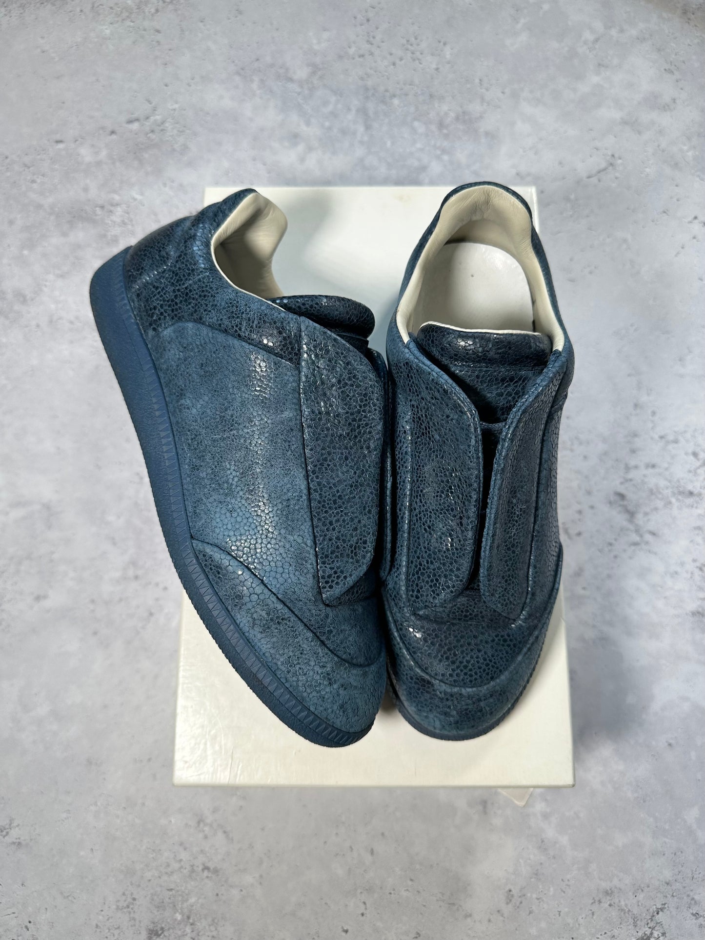 Maison Margiela 2016 Future Low Embossed Leather Sneakers