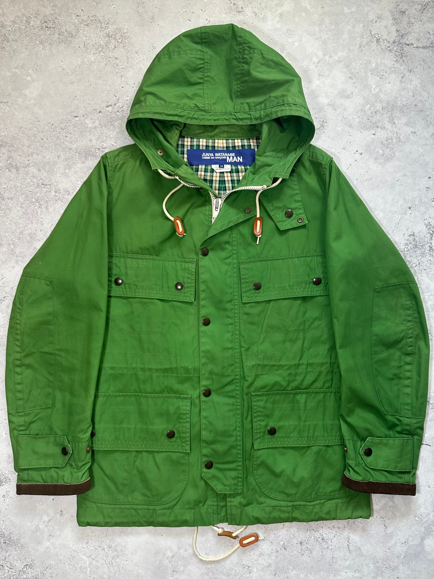 Junya Watanabe MAN Comme des Garçons AD2011 Plaid Utility Parka Jacket (S/M)