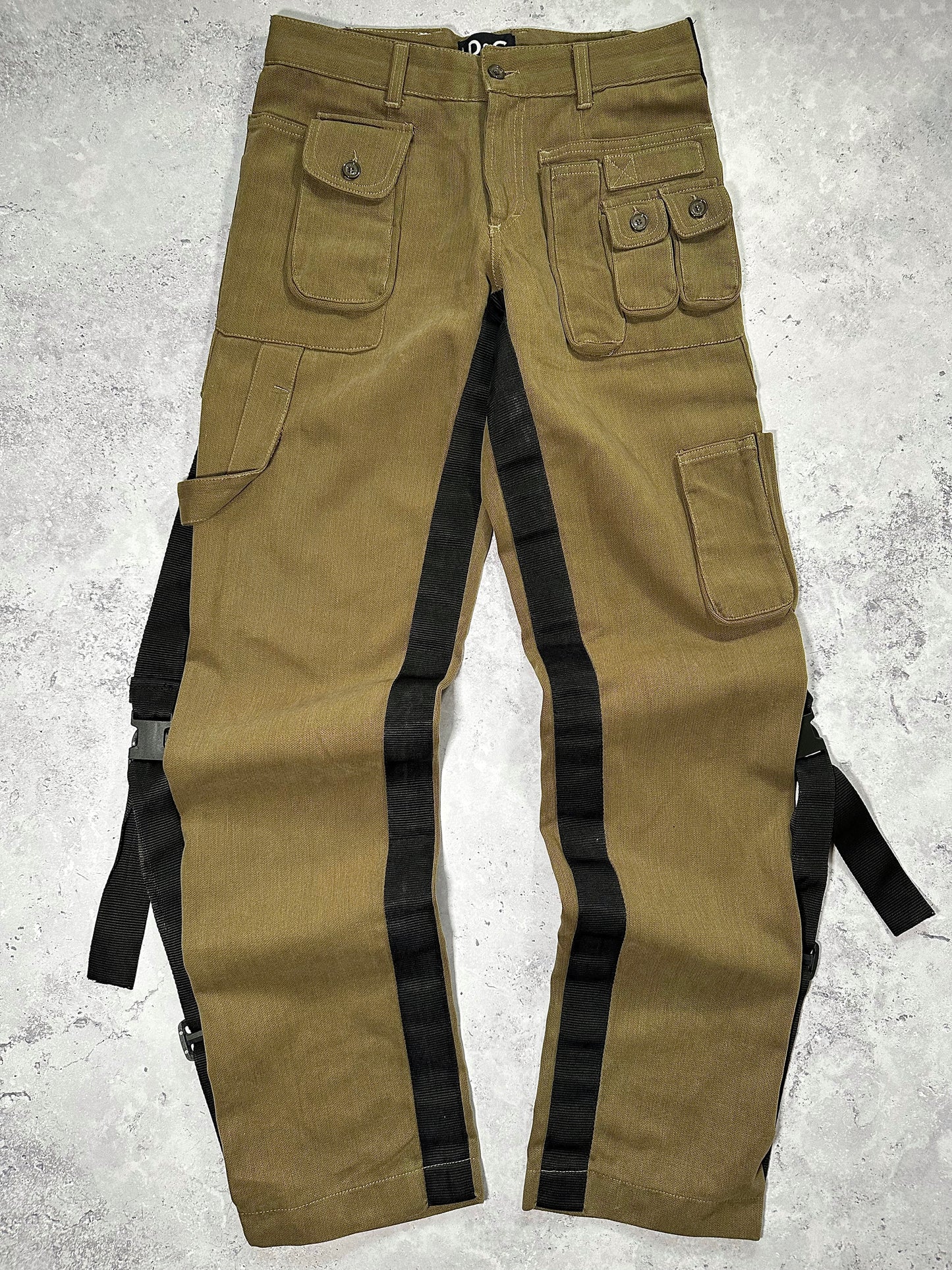 D&G Dolce & Gabbana 2003 Bondage Multipocket Cargo Pants