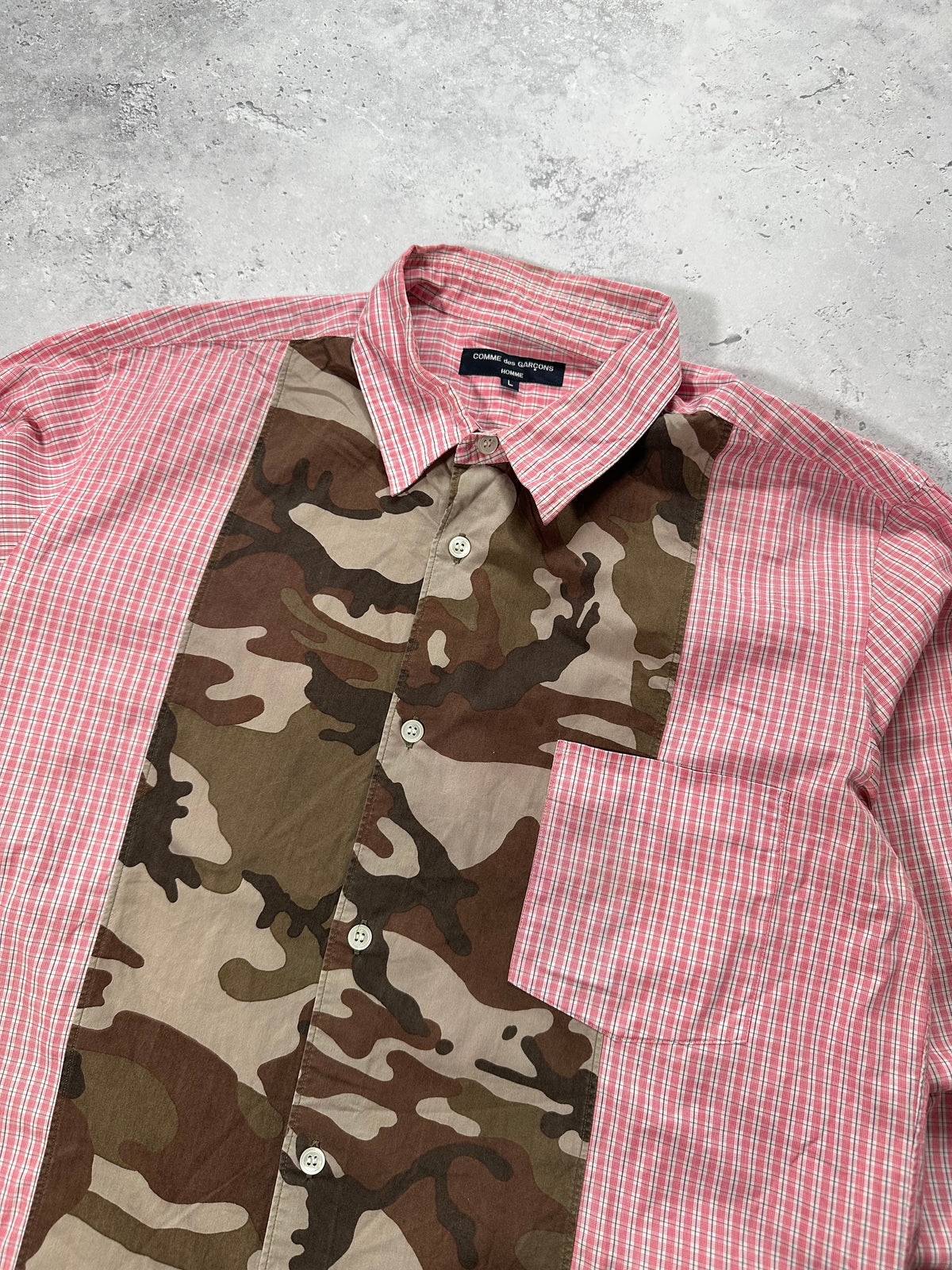 Comme des Garçons Homme AD2011 Camo Plaid Longsleeve Shirt (L)