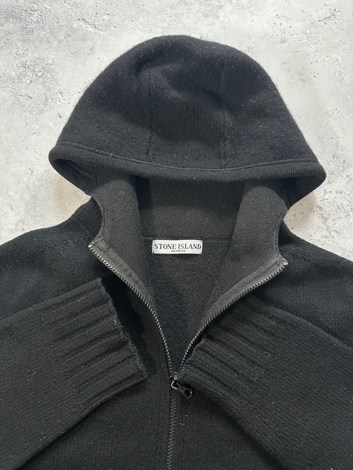Stone Island AW2006 Hooded Zip Wool Knit by Paul Harvey (L)