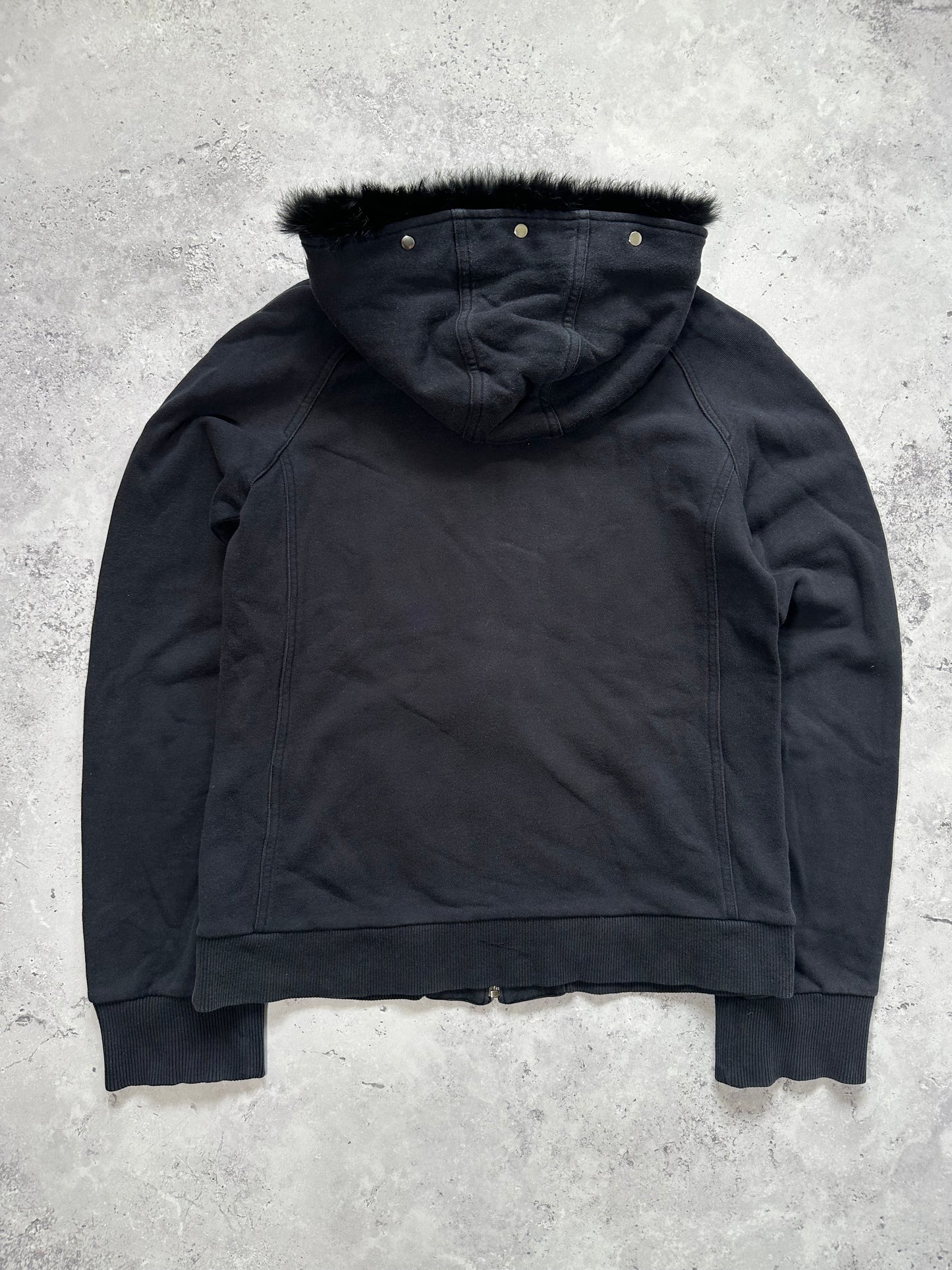 Burberry Black Label Fur Hood Zip Hoodie (S)