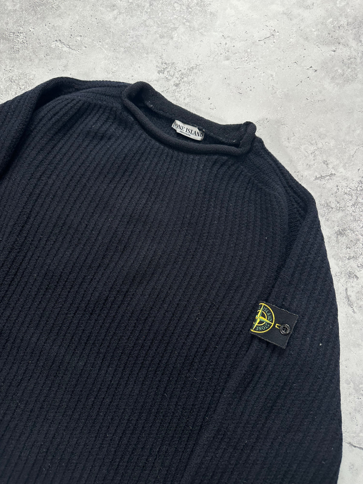 Stone Island 2006 Ribbed Wool Nylon Jumper by Paul Harvey (XXL)