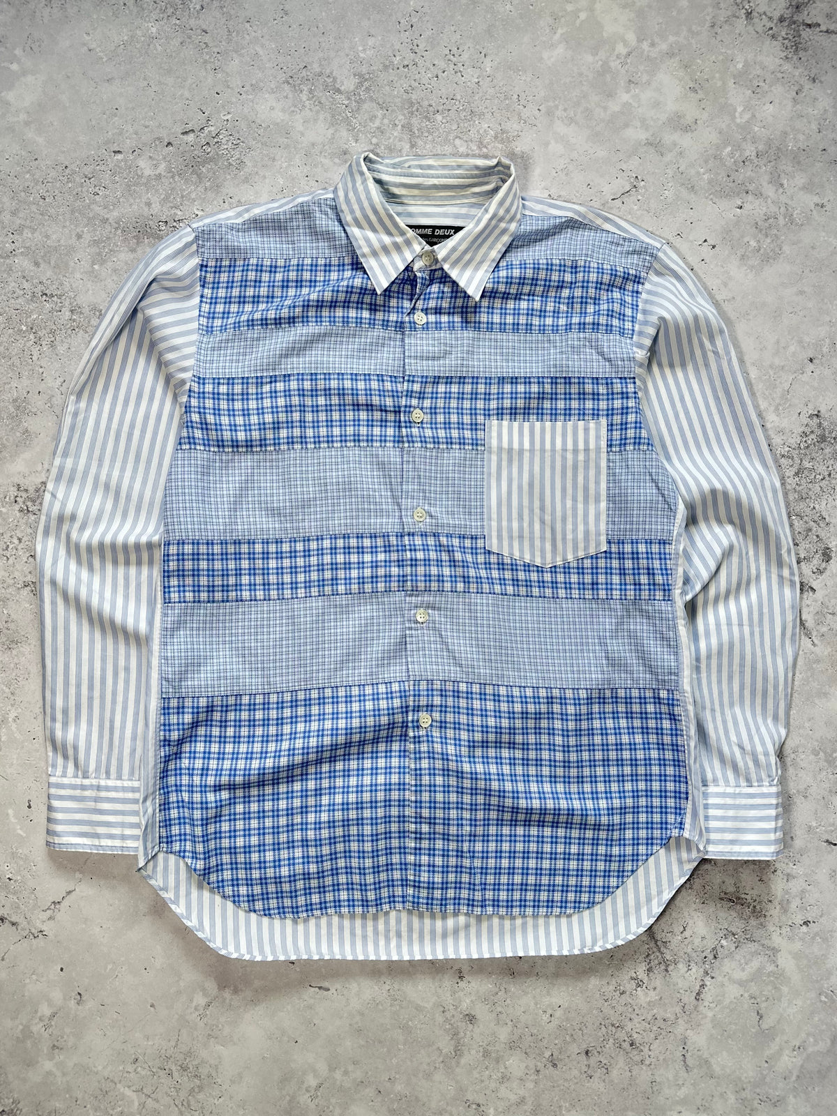 Comme des Garçons Homme Deux AD2017 Patchwork Longsleeve Shirt (S)