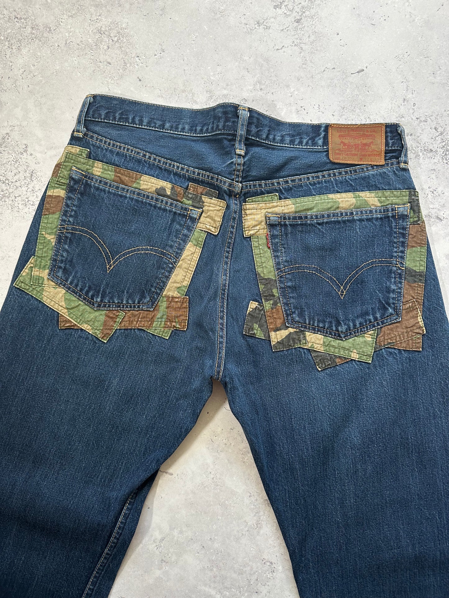 Junya Watanabe MAN × Levi’s AD2006 Camo Patchwork Jeans