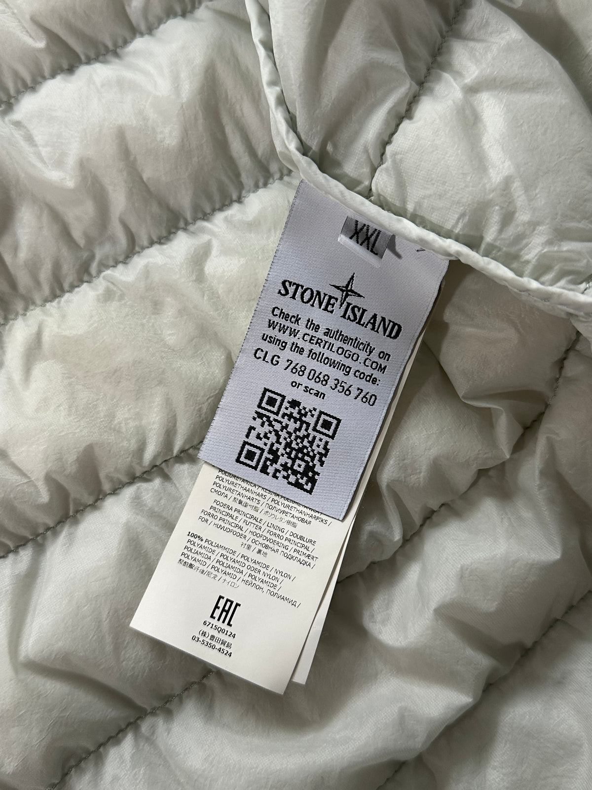 Stone Island AW2017 Garment Dyed Micro Yarn Down Puffer Jacket (XL)