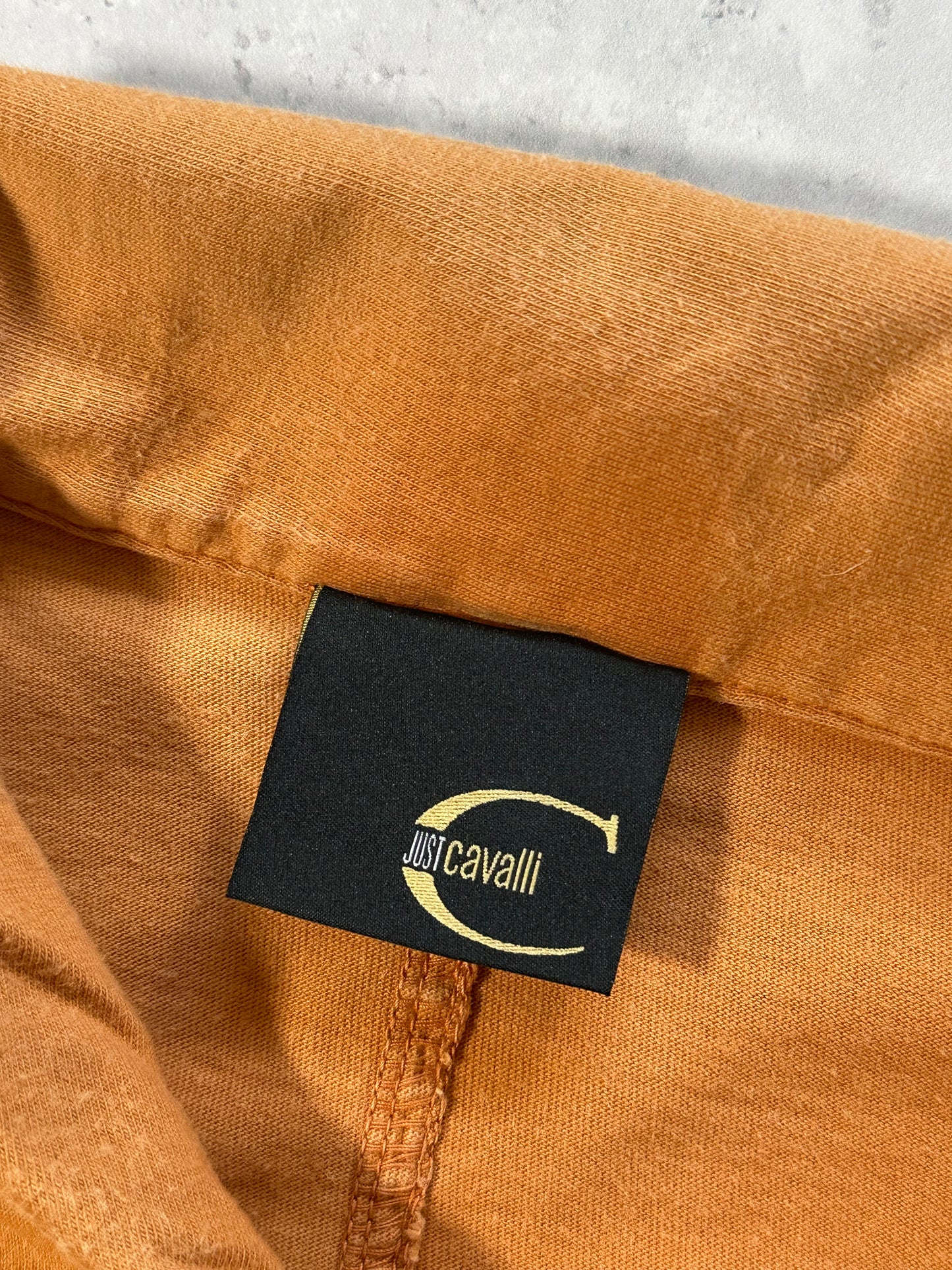 Just Cavalli Burnt Orange Utility Pocket Polo Shirt (M)