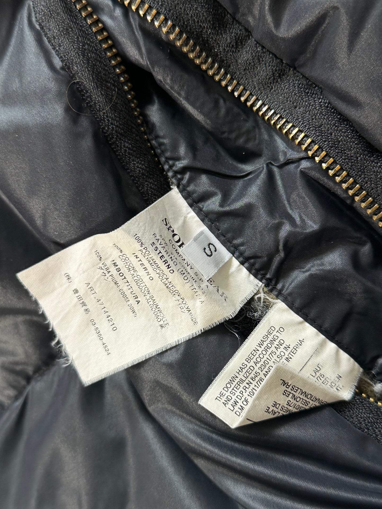 Stone Island AW2007 Asymmetrical Zip Goose Down Puffer Jacket (S)
