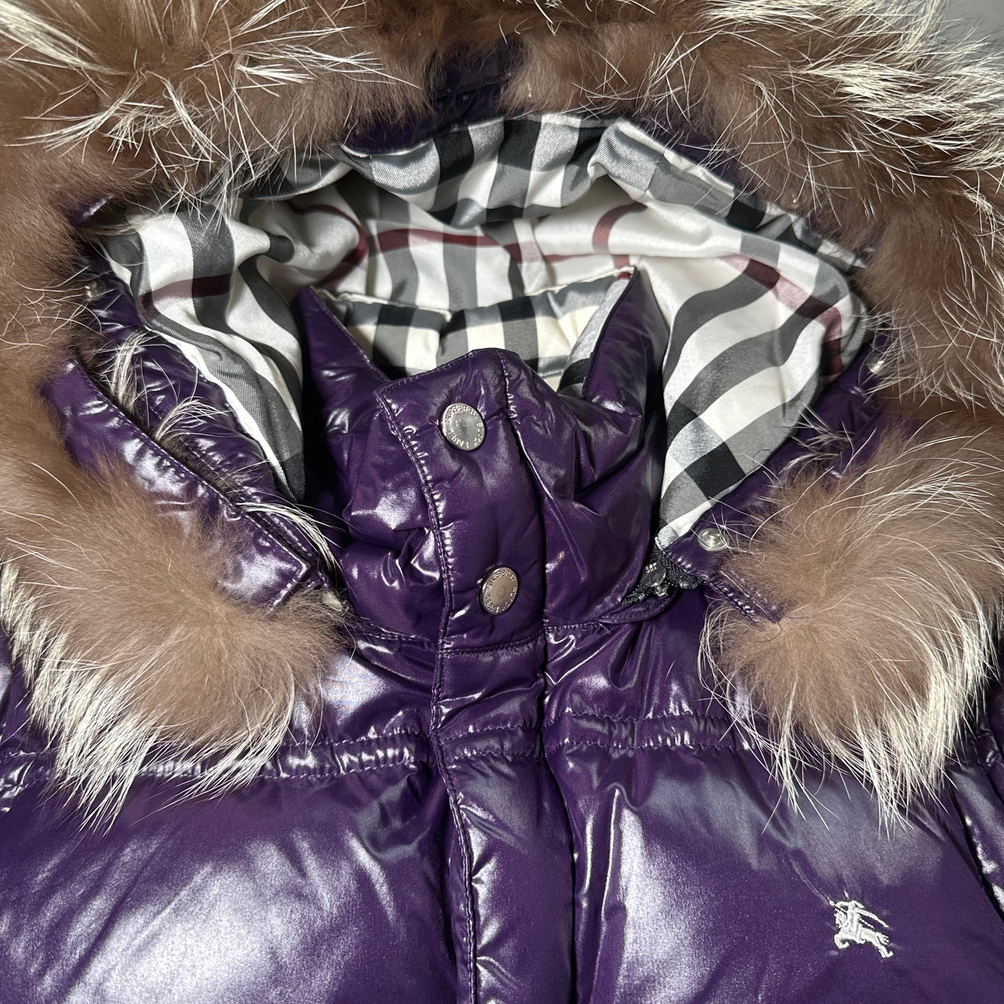 Burberry Black Label 2009 Fur Hood Down Puffer Jacket