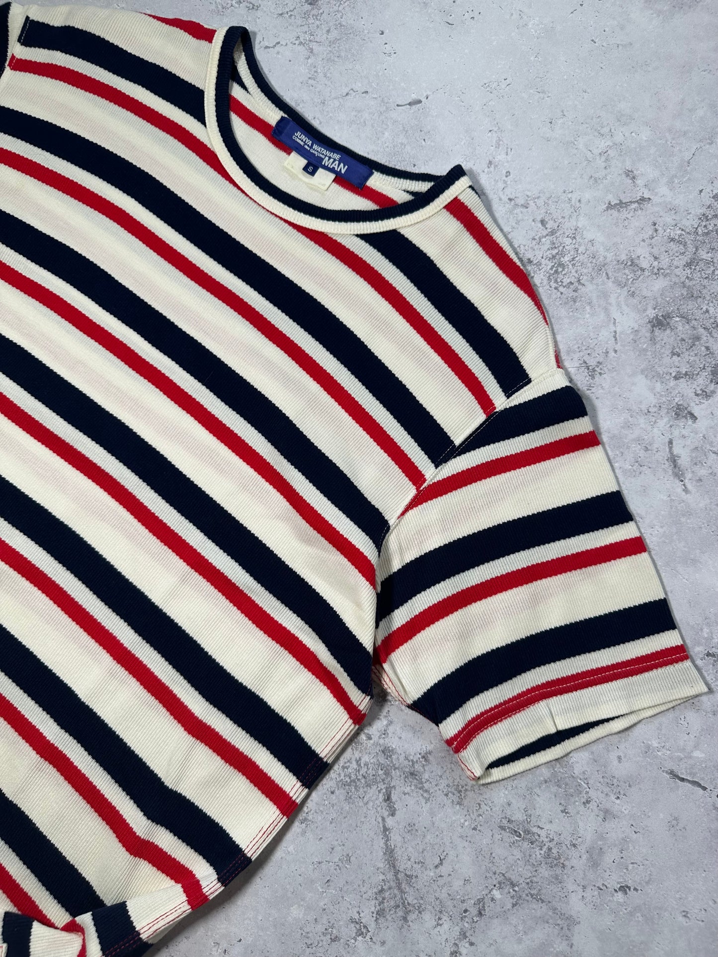 Junya Watanabe MAN Comme Des Garçons AD2017 Striped Knit Tshirt