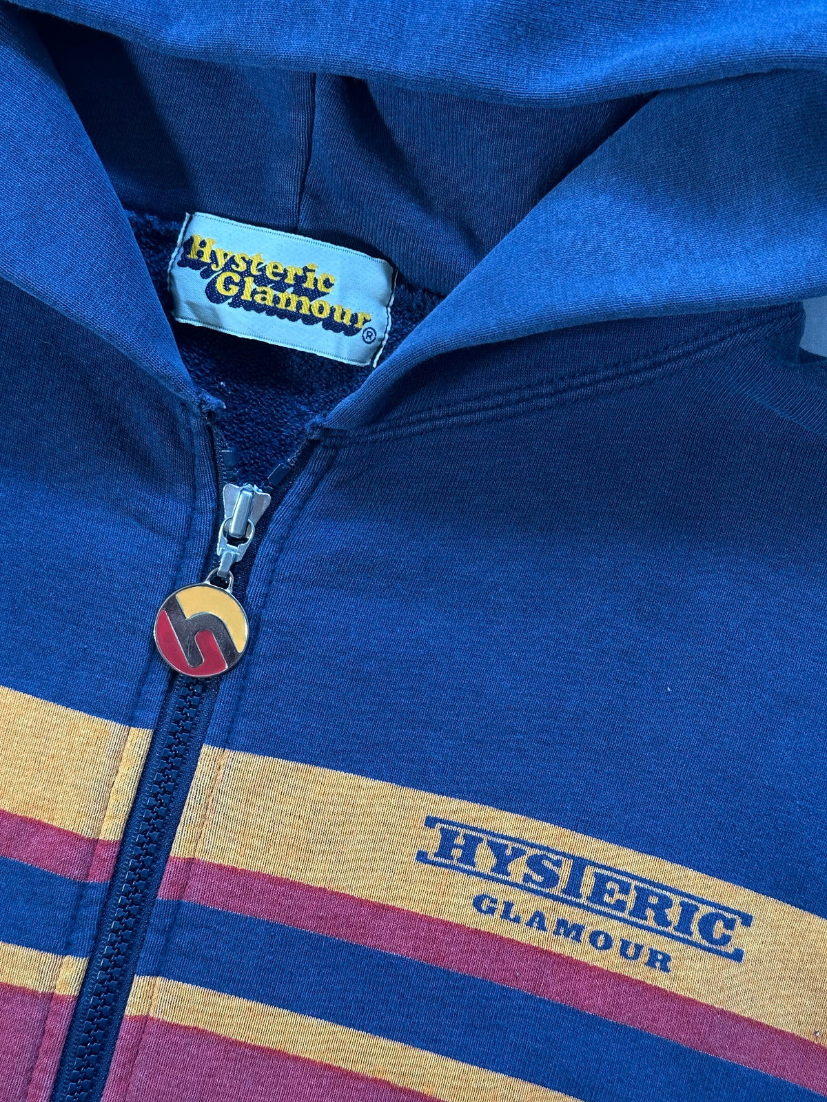 Hysteric Glamour 1998 Striped Zip Up Hoodie (S)
