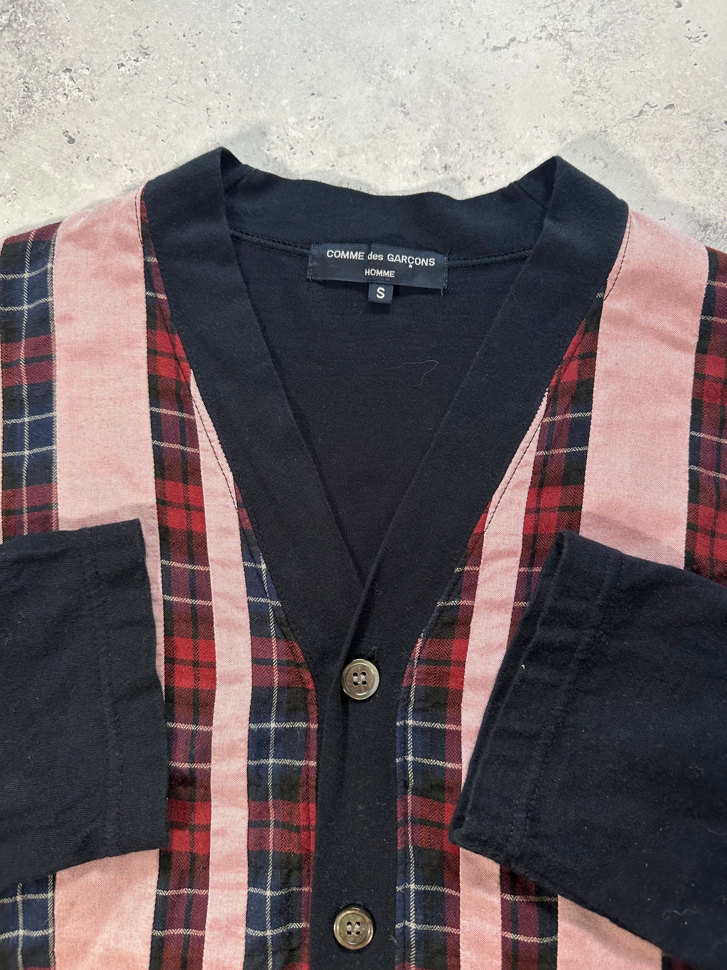Comme des Garçons Homme AD2009 Plaid Stripe Cardigan (S)