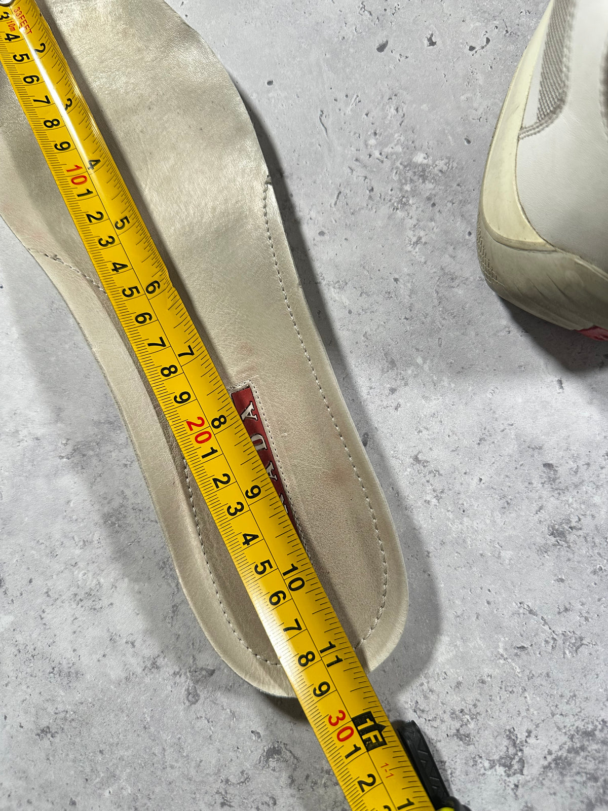 Prada Linea Rossa America’s Cup Sneakers in White & Cream (tagged UK9 fits UK10-11/EU 44-45/US 11-12)