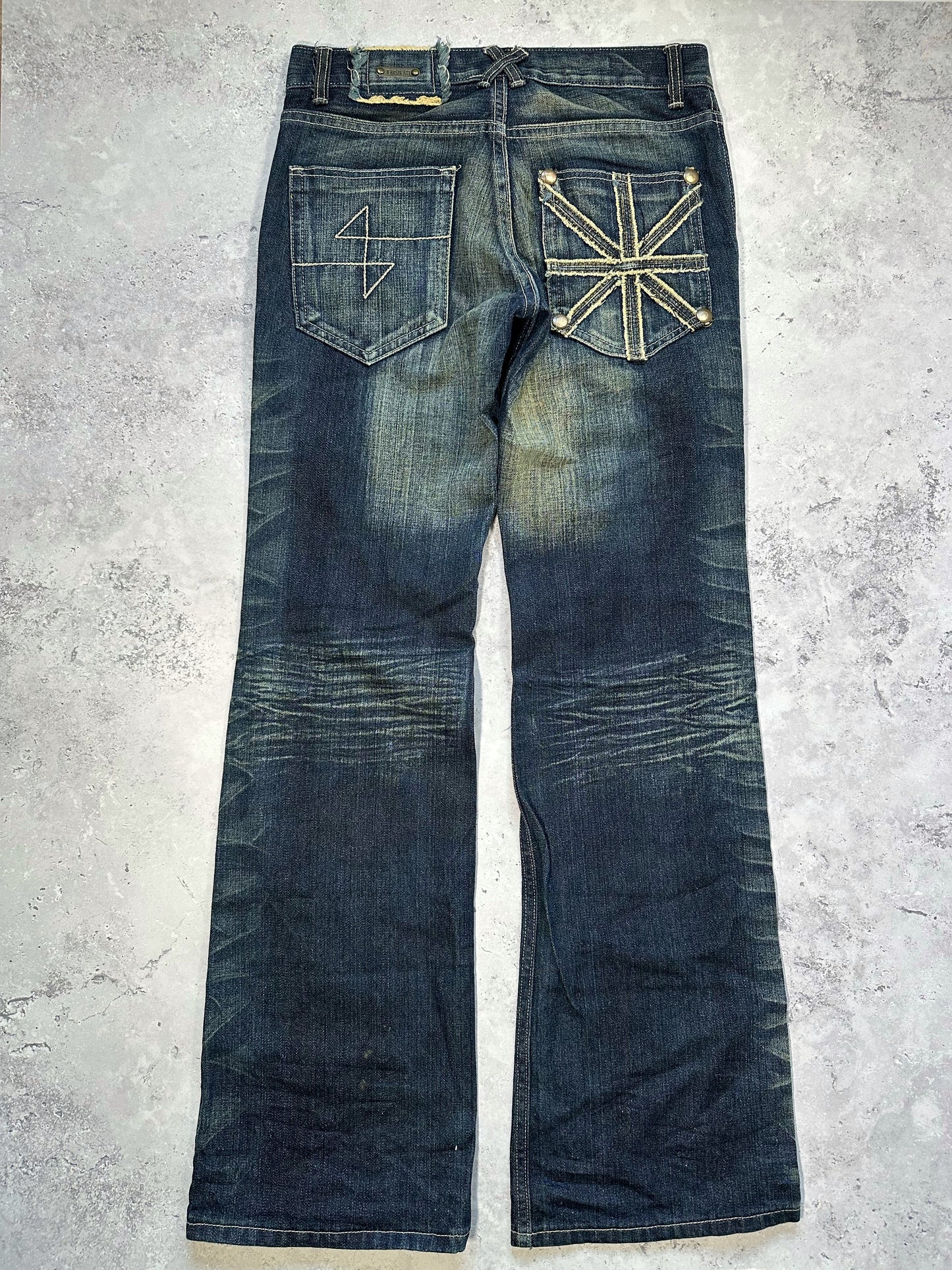 Jeans De Art Baggy Union Jack Bootcut Jeans (29 x 33)