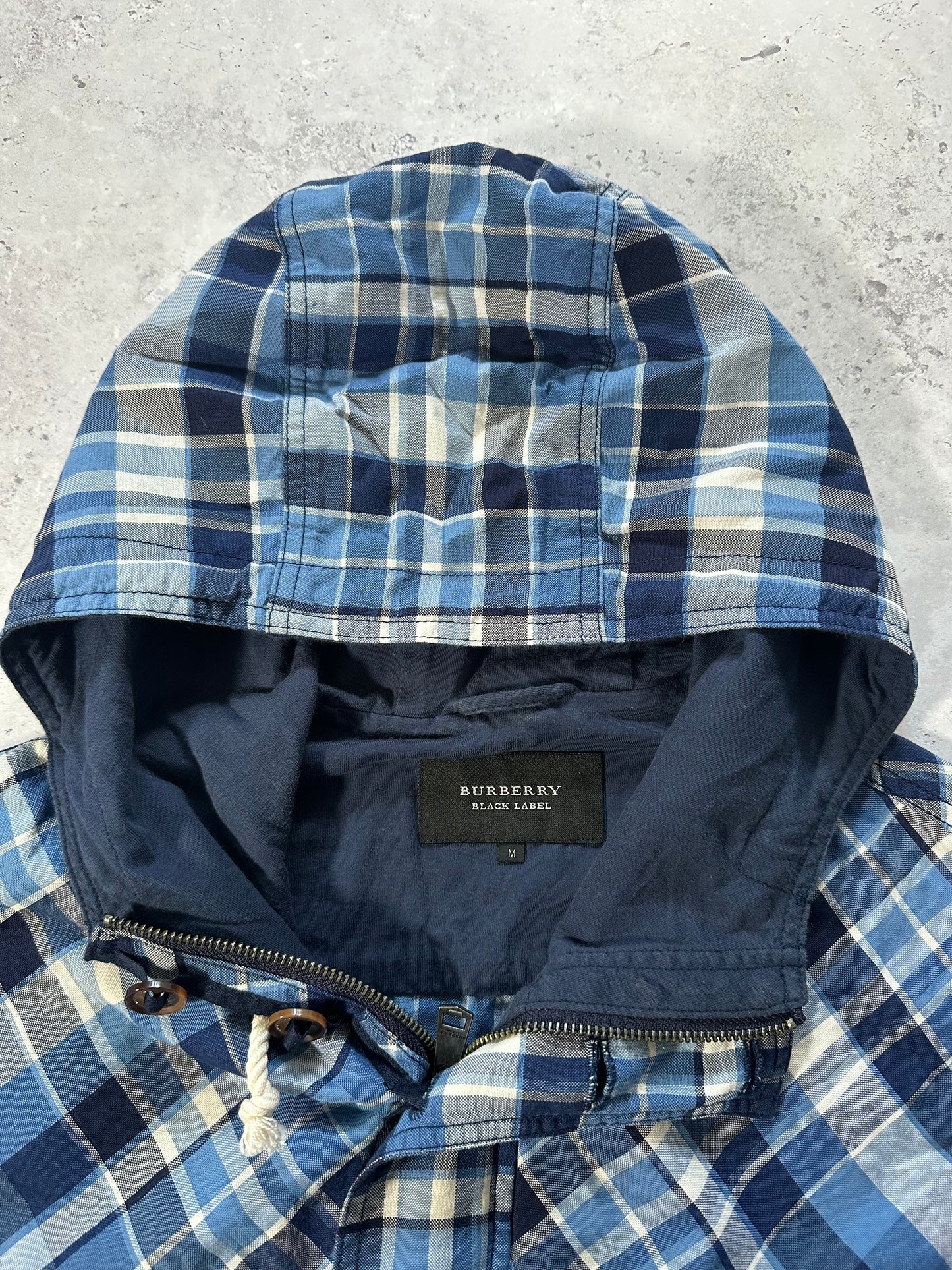 Burberry Black Label 2007 Plaid Hooded Jacket (M)