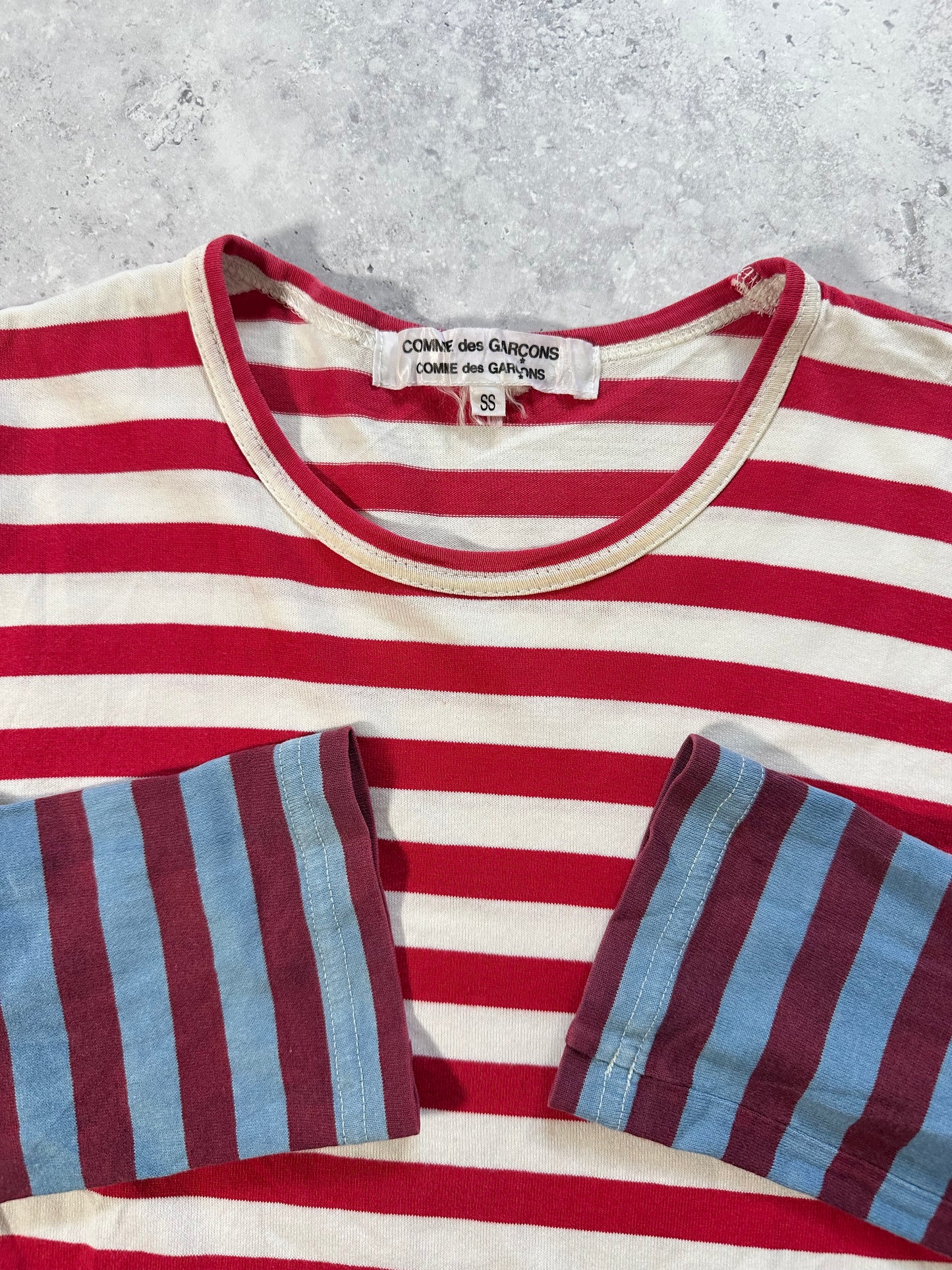 Comme des Garçons AD2007 Dip Dyed Stripe Longsleeve Tshirt (XS)