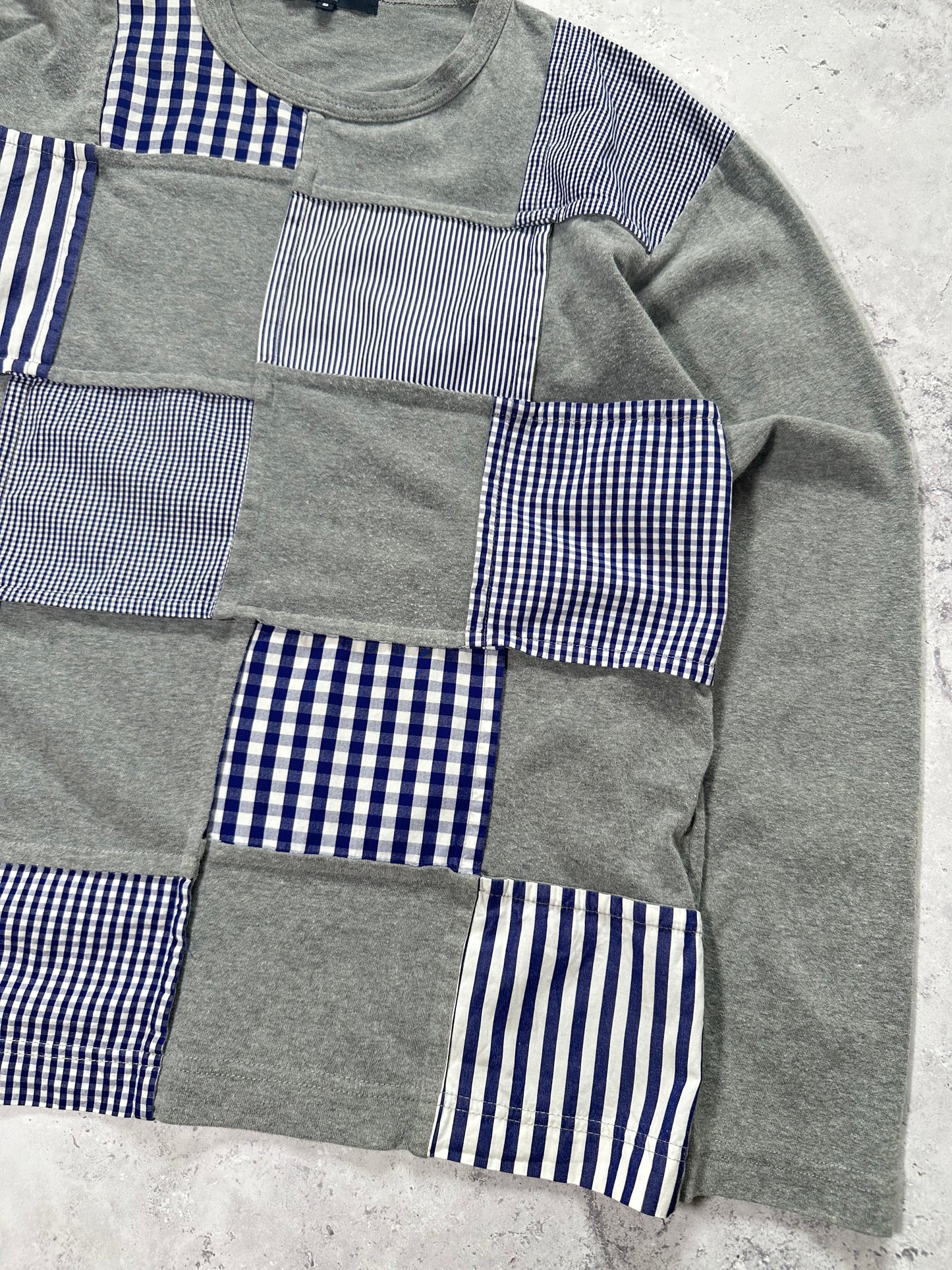 Comme des Garçons Homme AD2006 Reconstructed Gingham Patchwork Tshirt (S/M)
