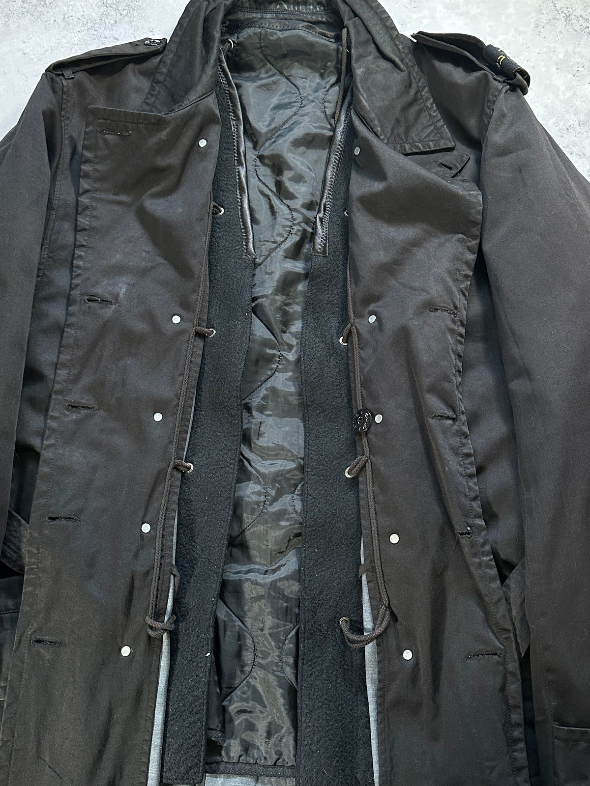 Stone Island AW2006 Raso Gommato Shoulder Badge Trench Jacket by Paul Harvey