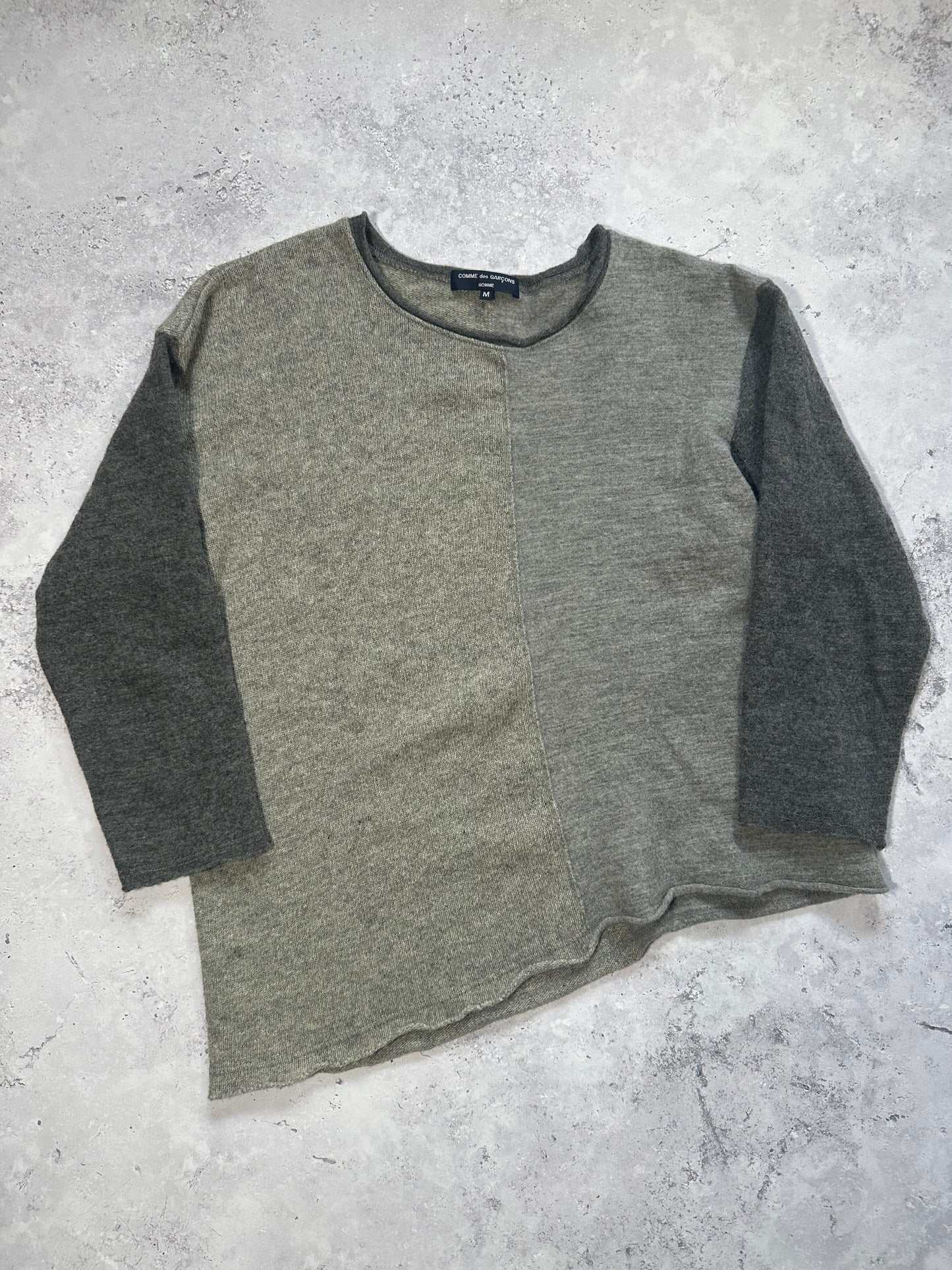 Comme des Garçons AD2004 Asymmetrical Split Panel Wool Knit