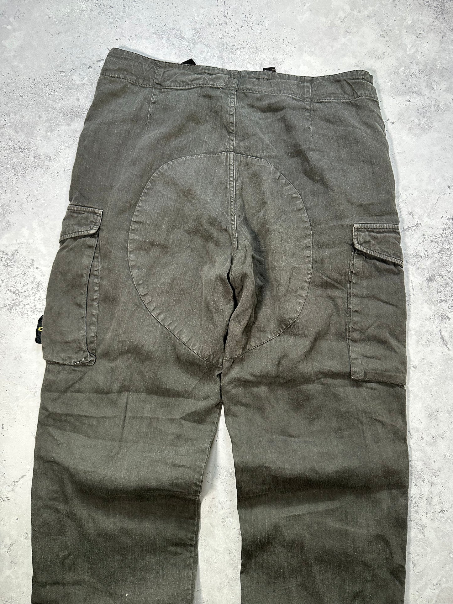 Stone Island AW2005 Linen Nylon Cargo Trousers by Paul Harvey (50 / W32)