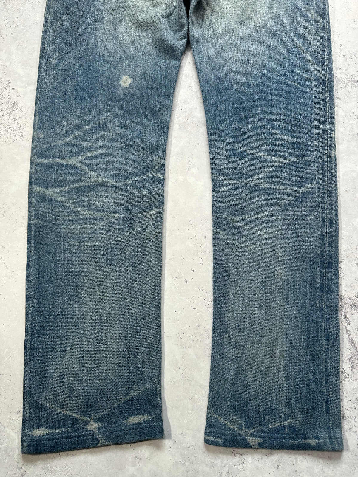 Hysteric Glamour Trompe L’oeil Studded Denim Effect Sweatpants (M)
