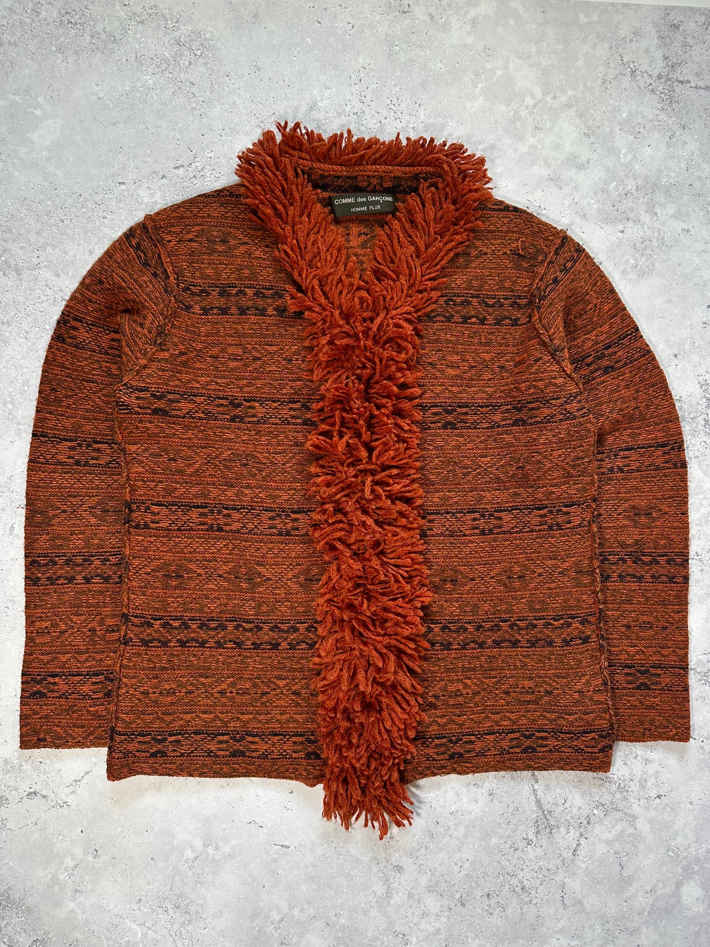 Comme Des Garçons Homme Plus 1999 Fringe Wool Knit Zip Jumper (M/L)