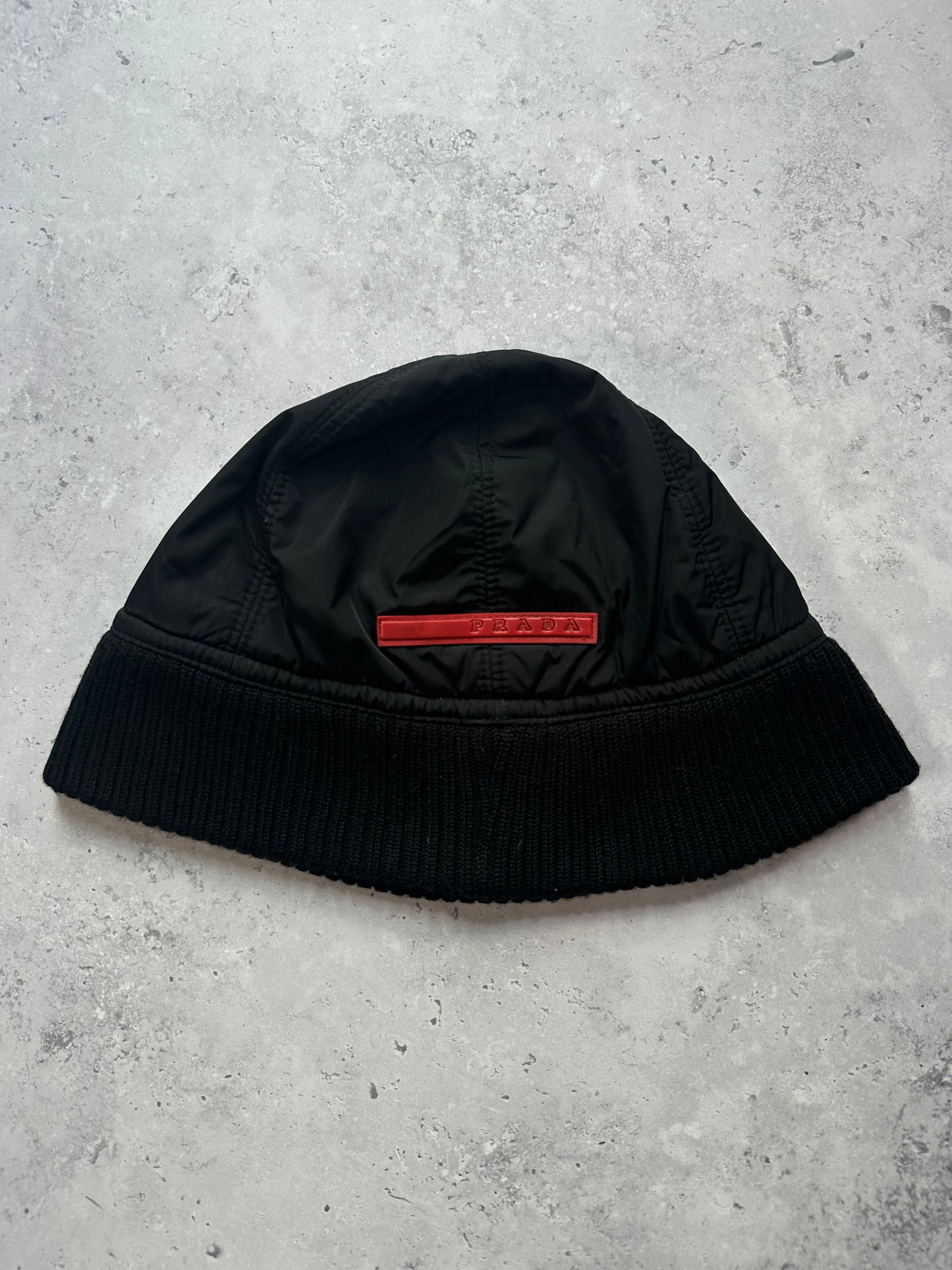 Prada Sport Linea Rossa 2006 Nylon Wool Bucket Beanie Hat