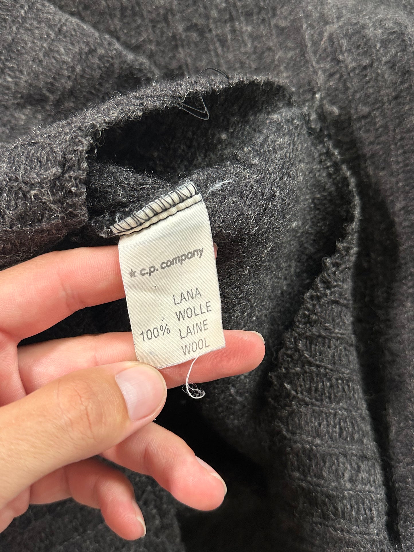 Stone Island AW1986 Embroidered Spellout Wool Jumper (XL)
