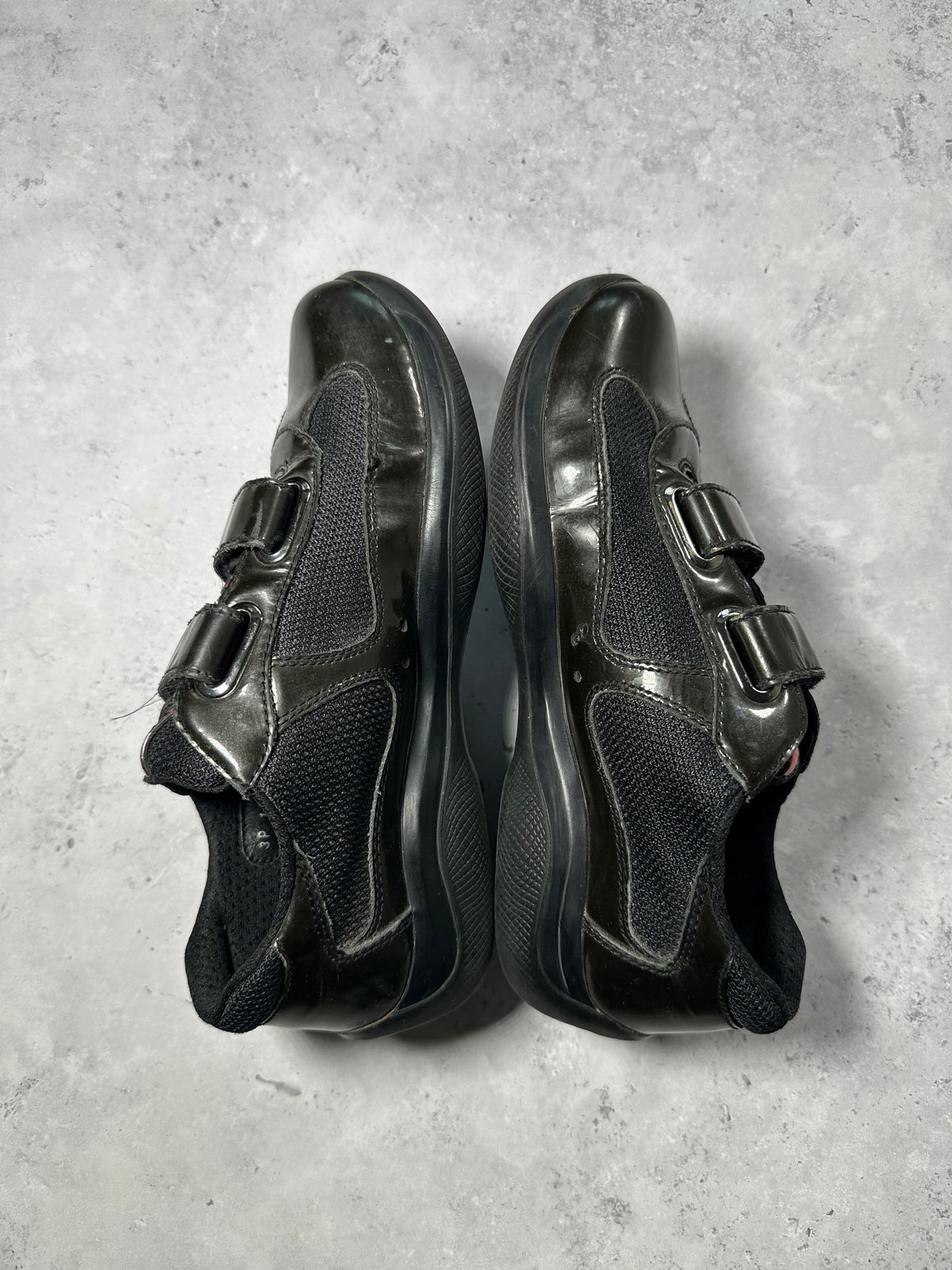Prada Linea Rossa America’s Cup Sneakers in Patent Deep Green (fits UK4/EU37/ US5. Insole 23.5cm)