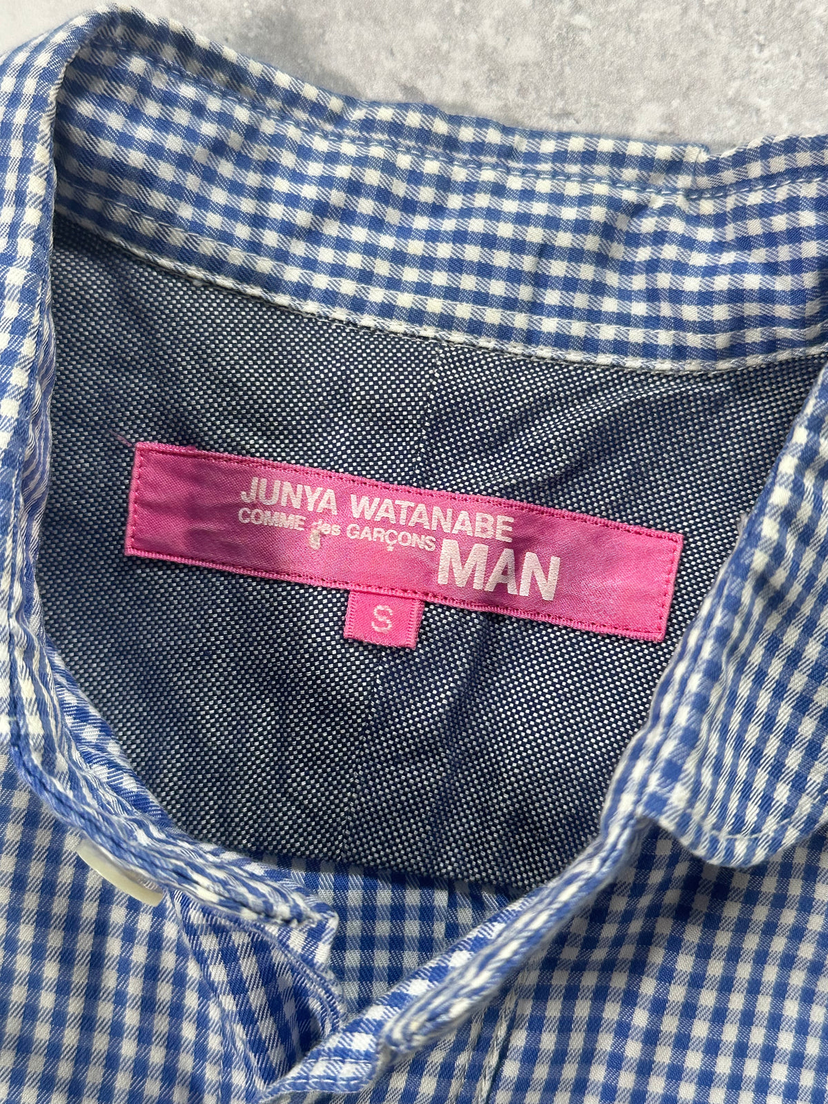 Junya Watanabe MAN Comme des Garçons AD2011 Contrast Pocket Gingham Shirt (S)